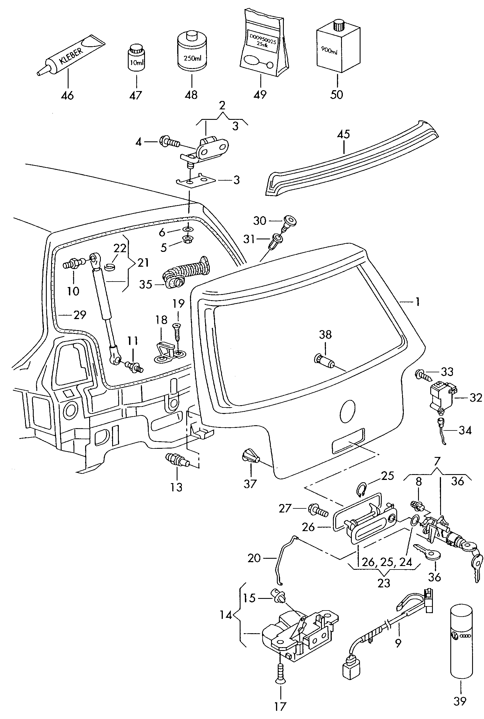 VAG 1J6 827 550C - Газовая пружина, упор parts5.com