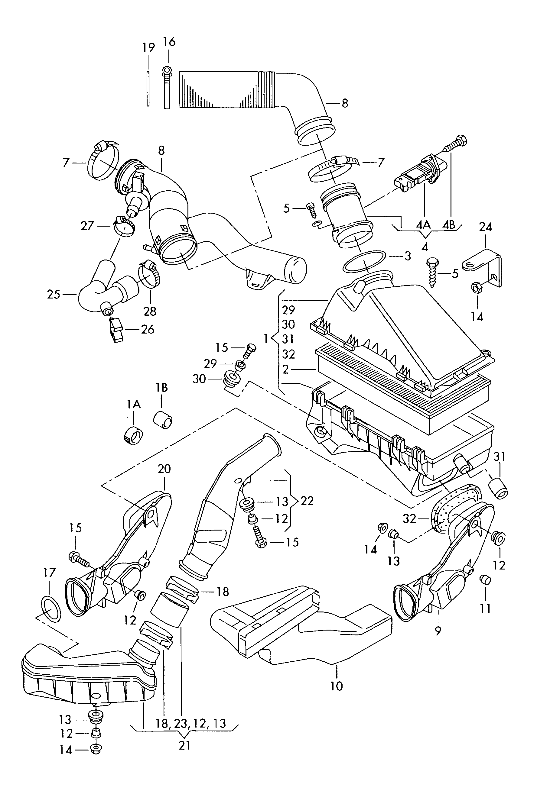 Seat 1J0129620A - Воздушный фильтр parts5.com