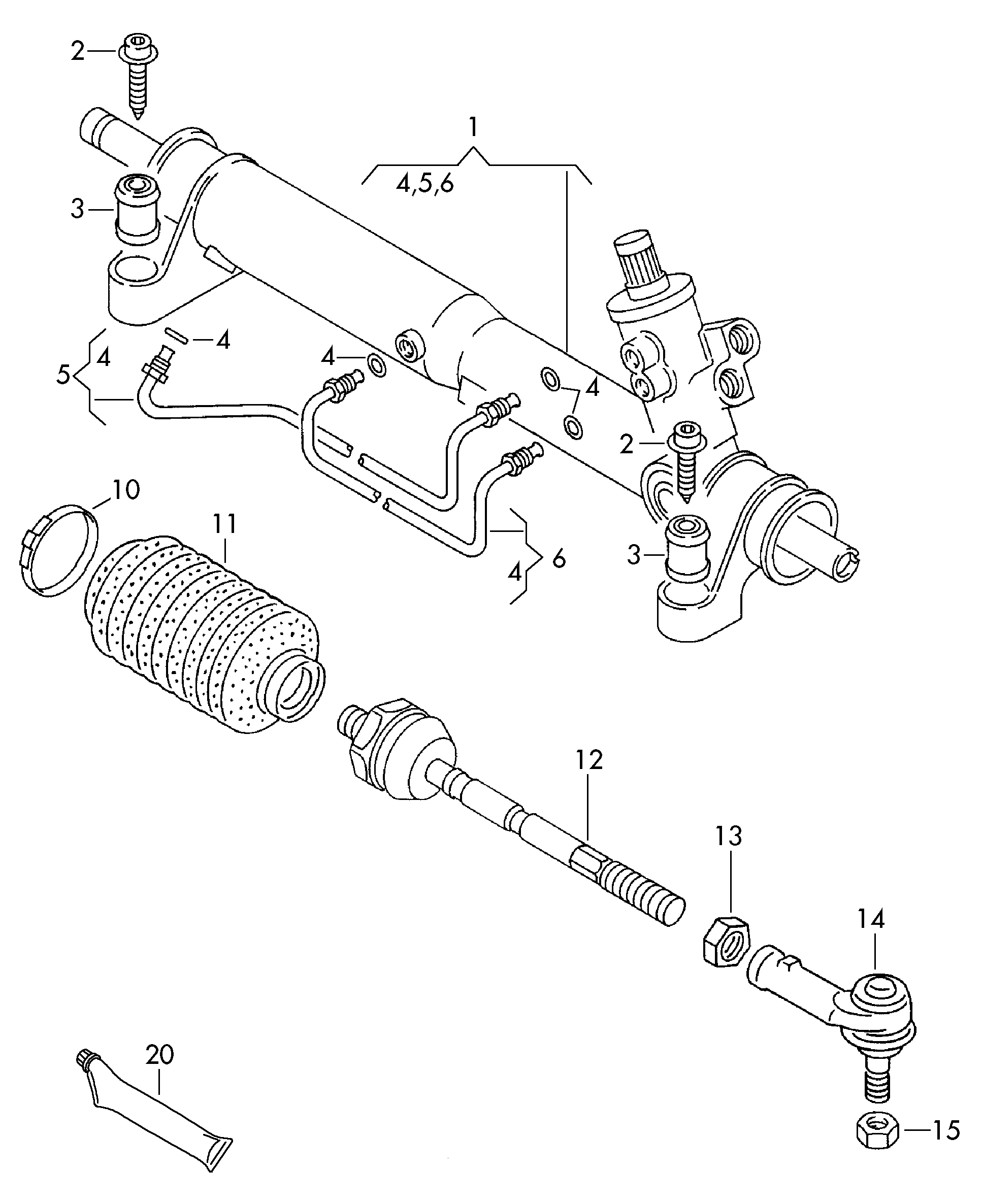 Skoda 7D0 419 831 - Комплект пыльника, рулевое управление parts5.com