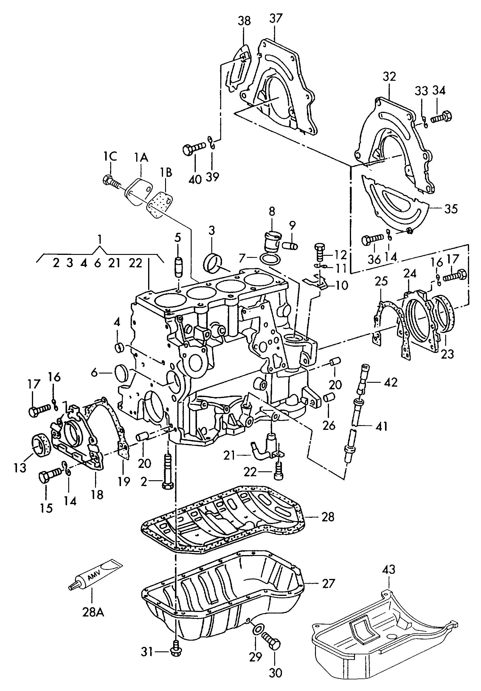 VW N 102 638 01 - Болт, шарнирный кронштейн - коленчатый вал parts5.com