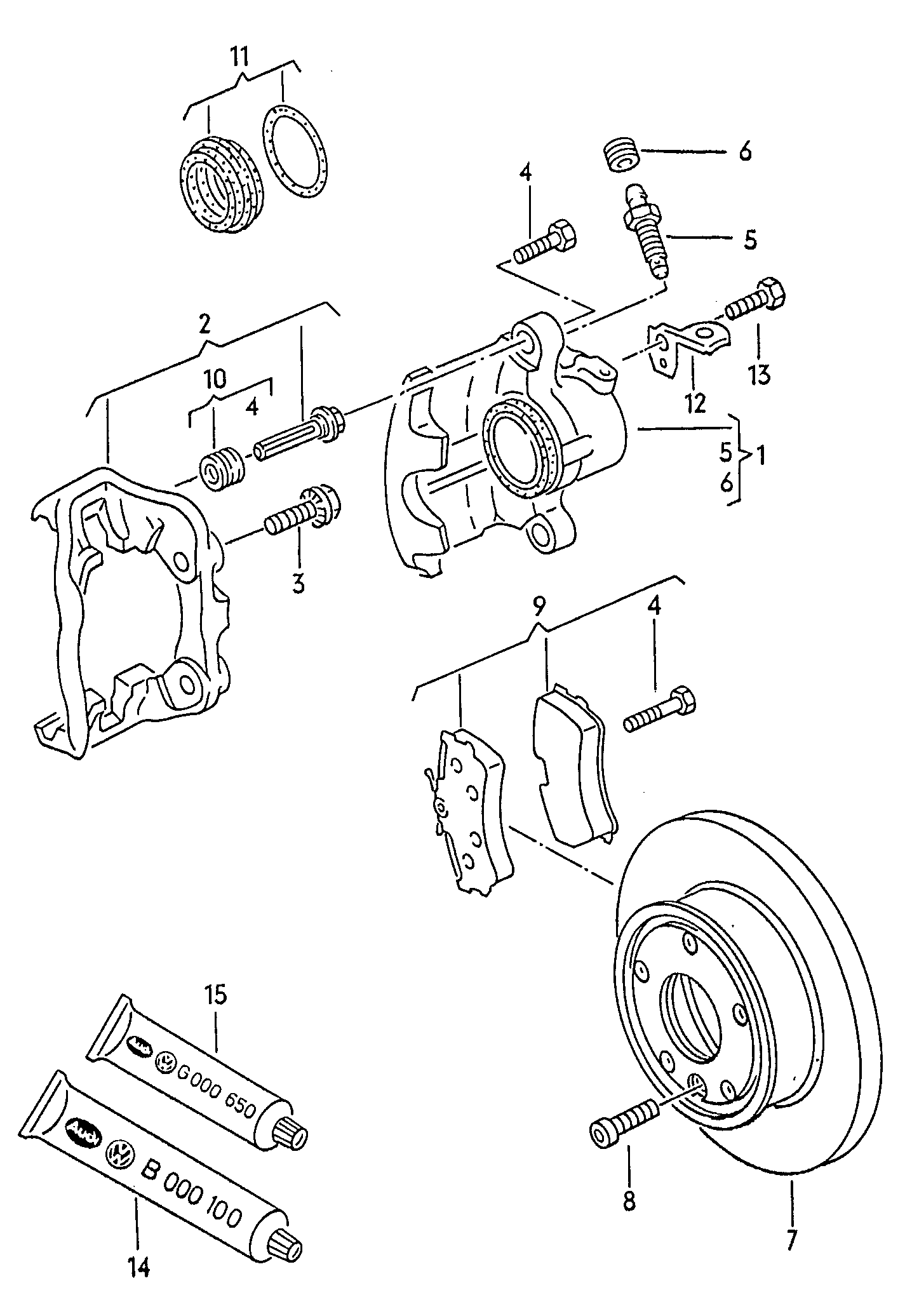 AUDI 701 698 151J - Тормозные колодки, дисковые, комплект parts5.com