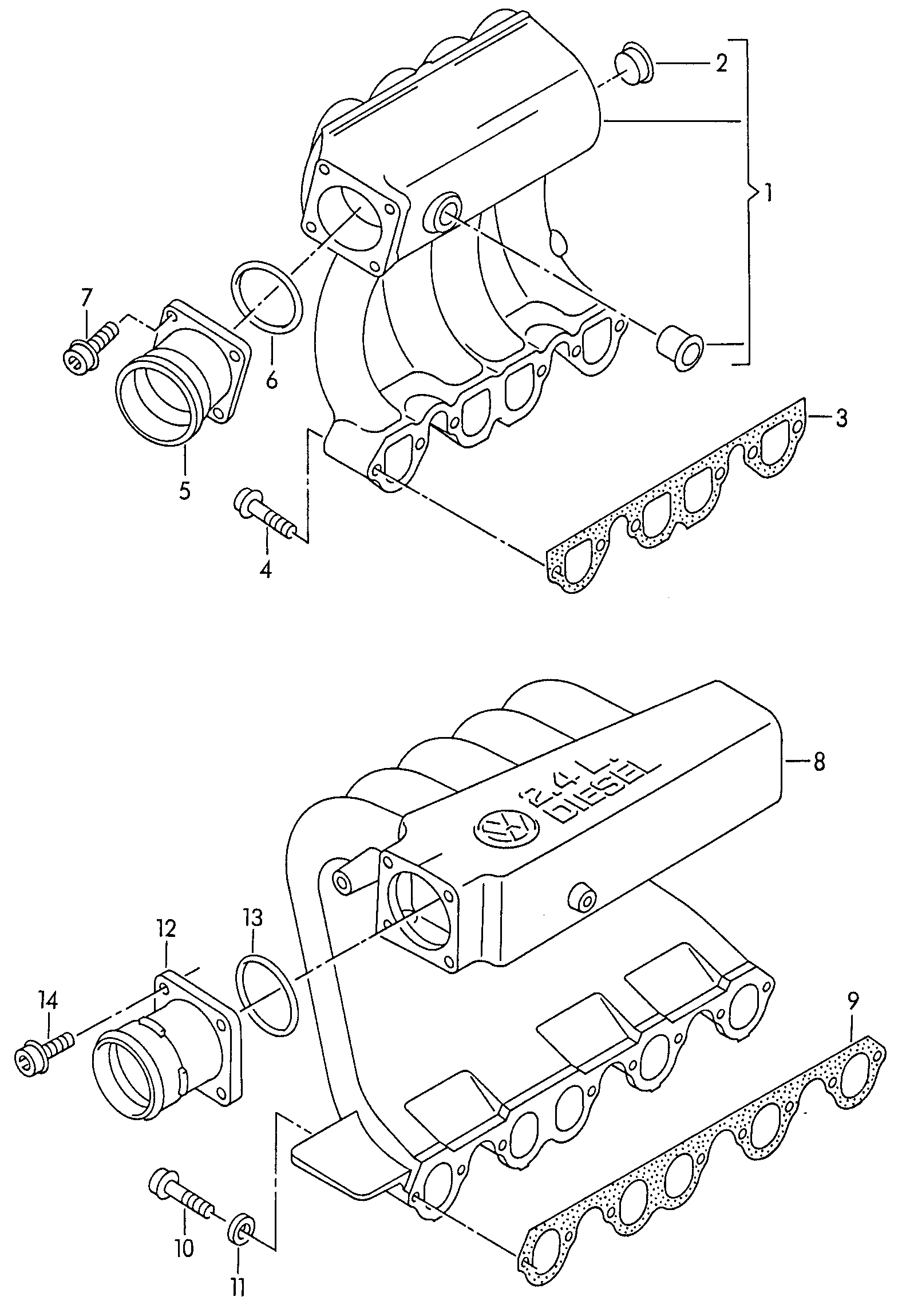 VW N  90073301 - Корпус дроссельной заслонки parts5.com