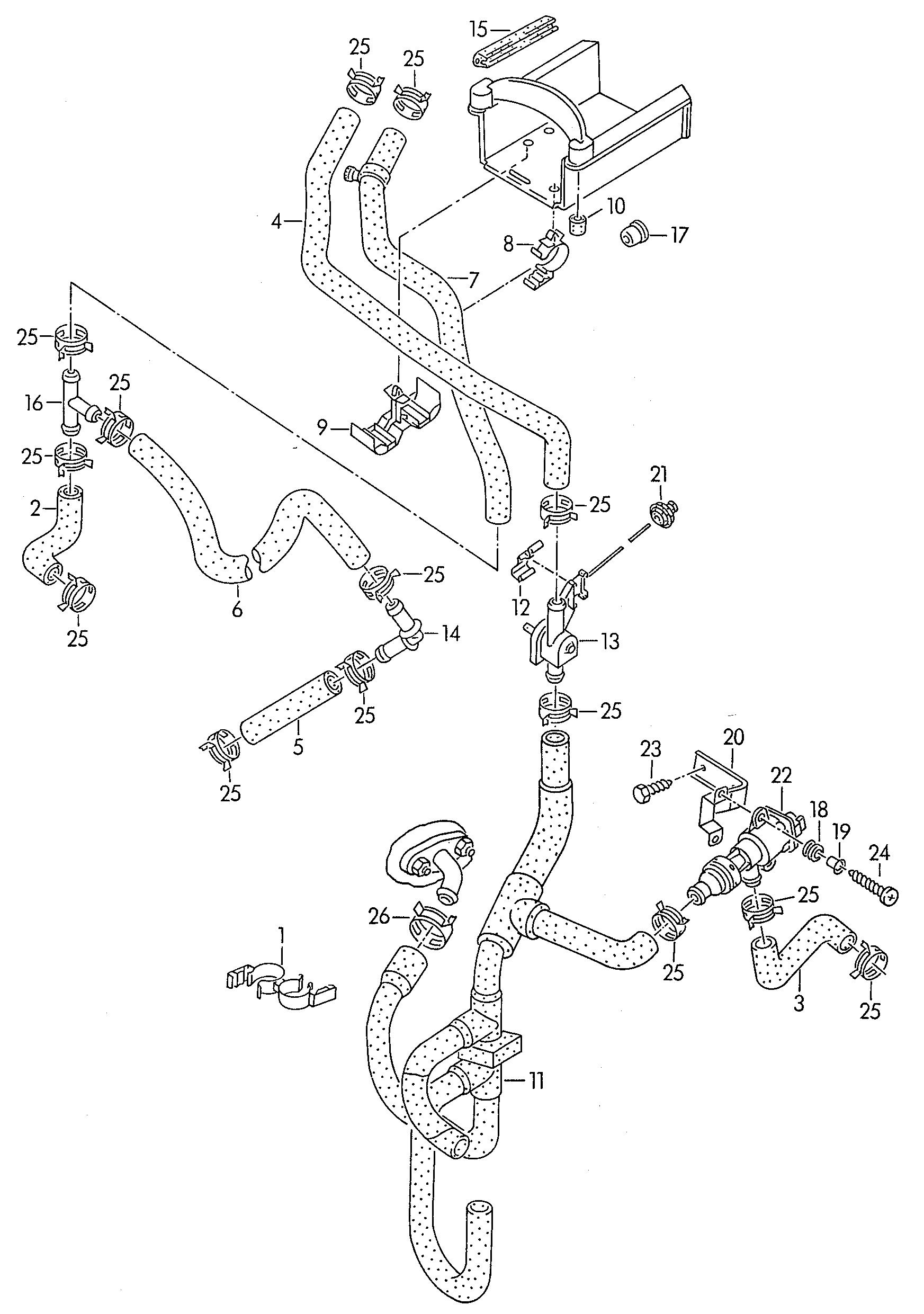 VW 701 819 876 - Фланец охлаждающей жидкости parts5.com