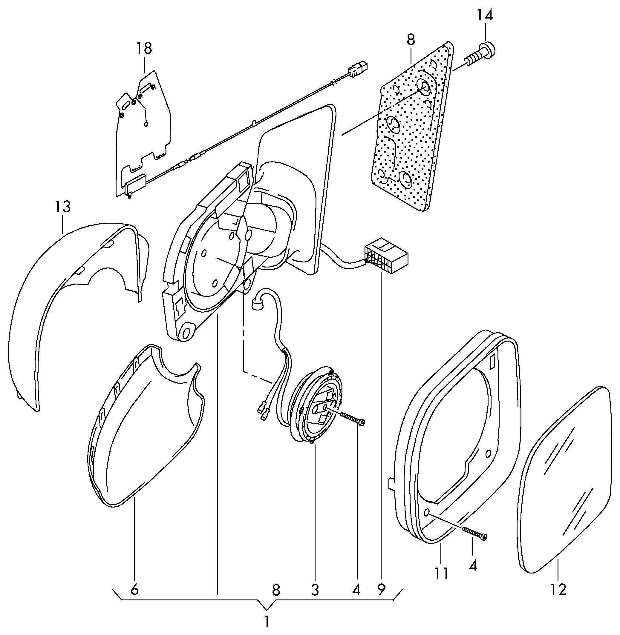 VAG 7H1857527A - Покрытие, корпус, внешнее зеркало parts5.com