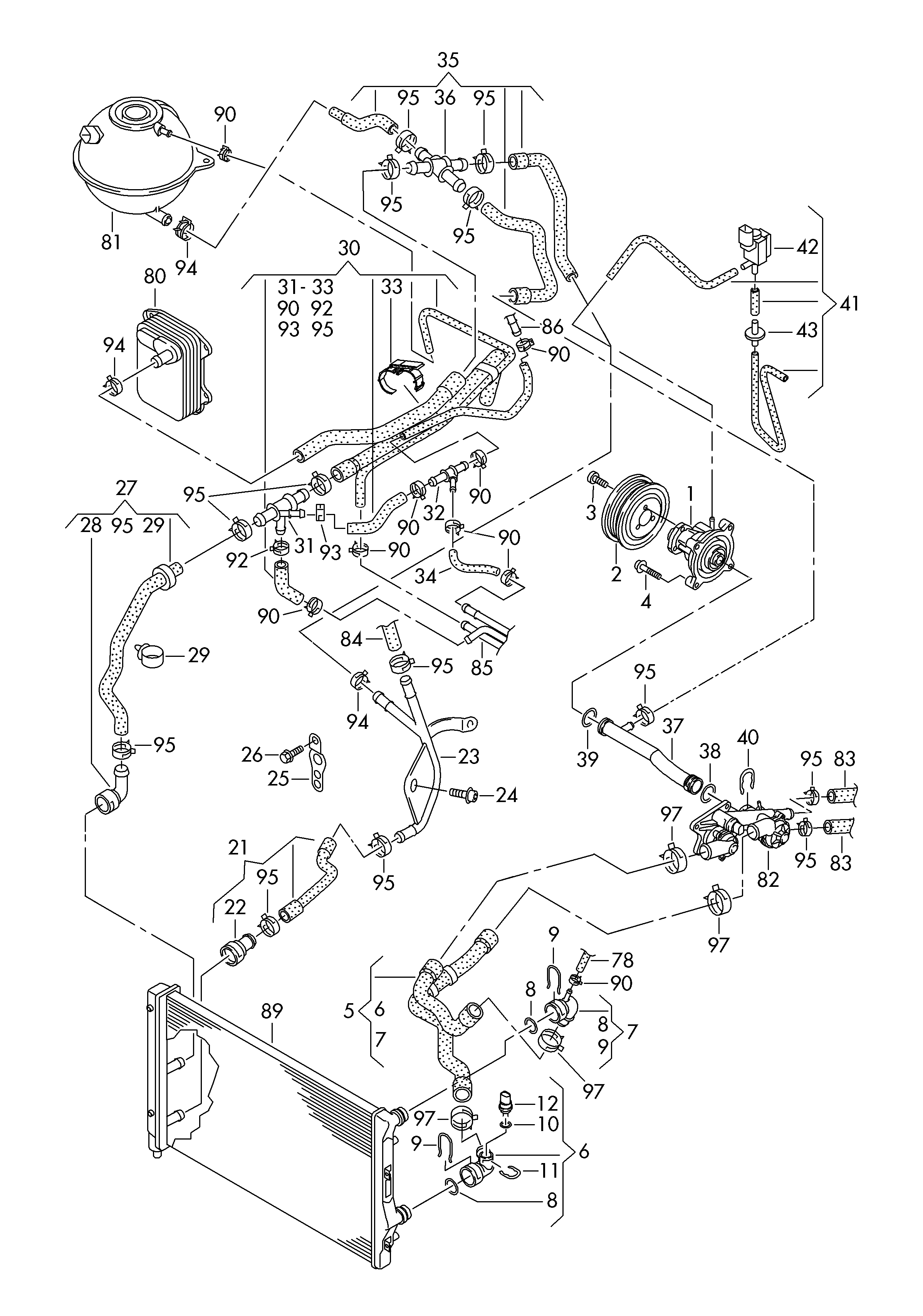 VAG 1K0 122 291 H - Трубка охлаждающей жидкости parts5.com