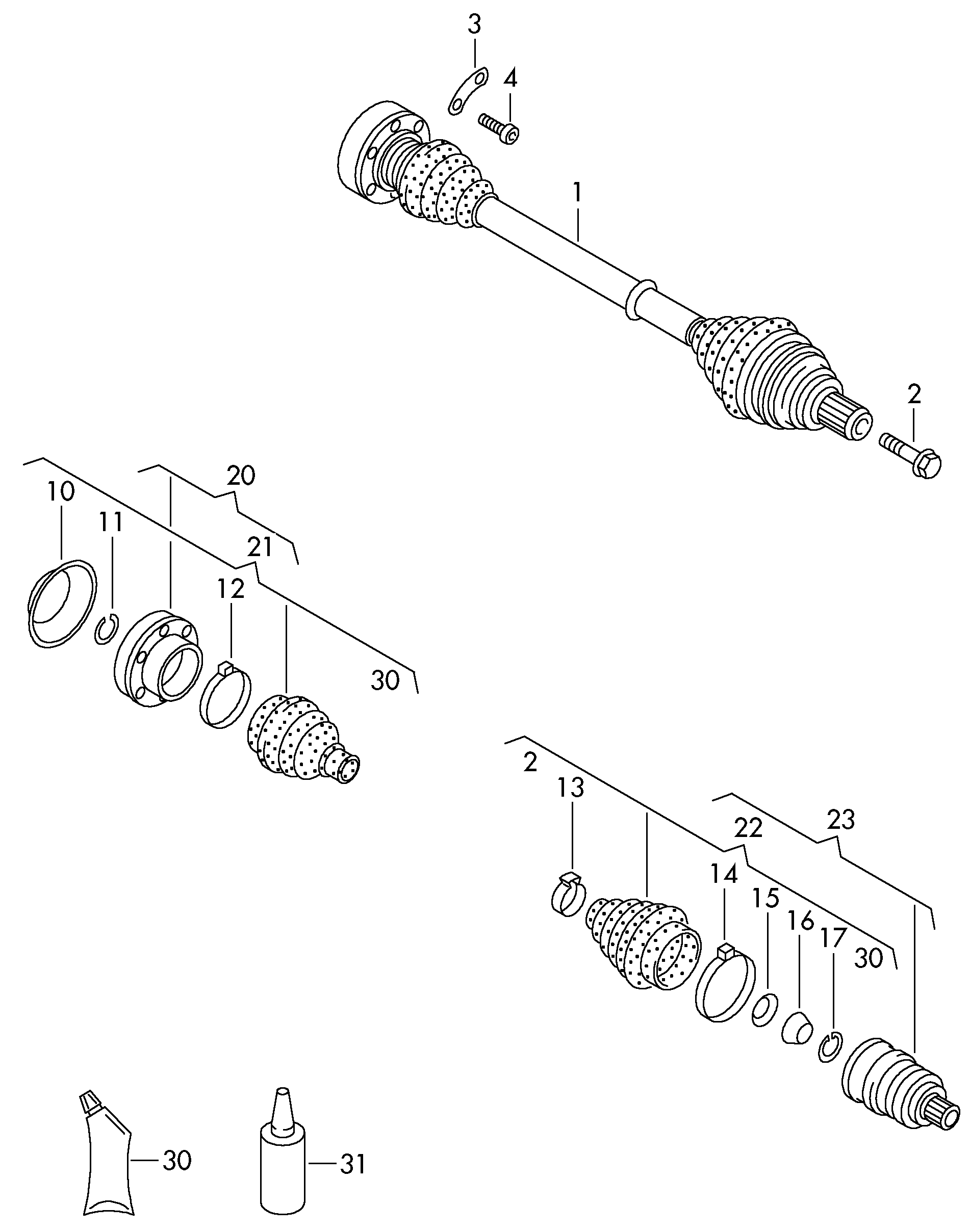 VAG 7D0498201 - Пыльник, приводной вал parts5.com