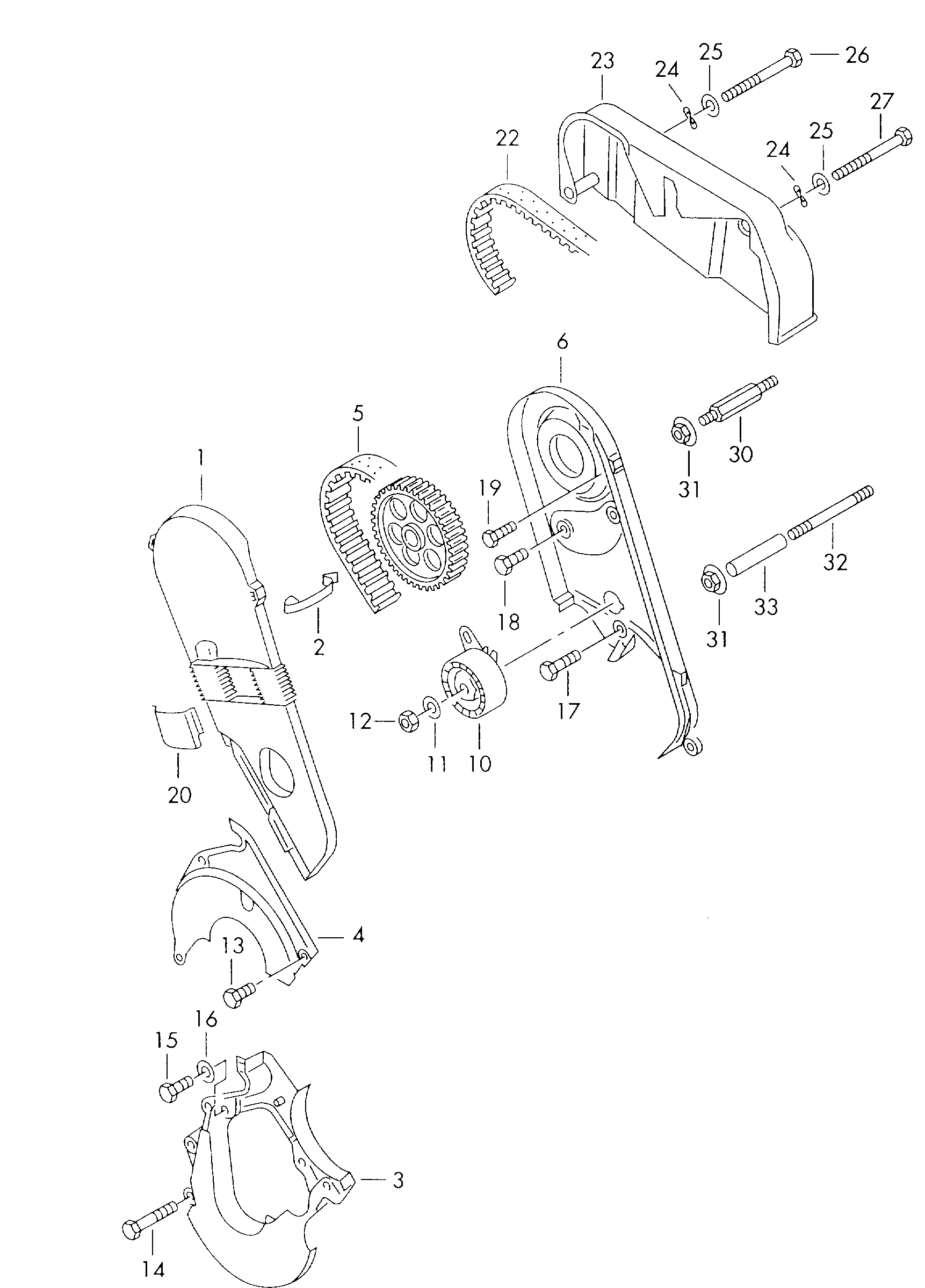 Skoda 074109243C - Натяжной ролик, ремень ГРМ parts5.com