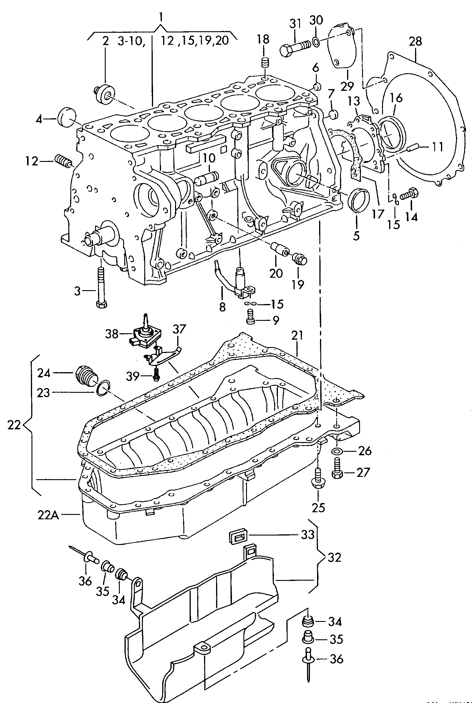 AUDI 074 103 609 H - Прокладка, масляная ванна parts5.com