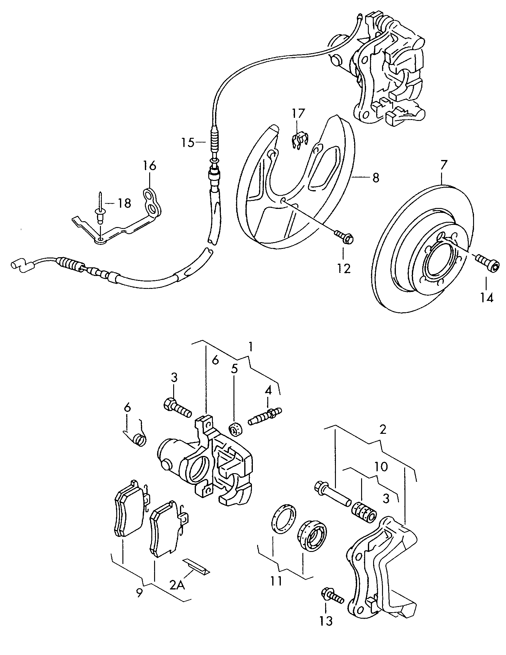 VW 7D0698451J - Тормозные колодки, дисковые, комплект parts5.com