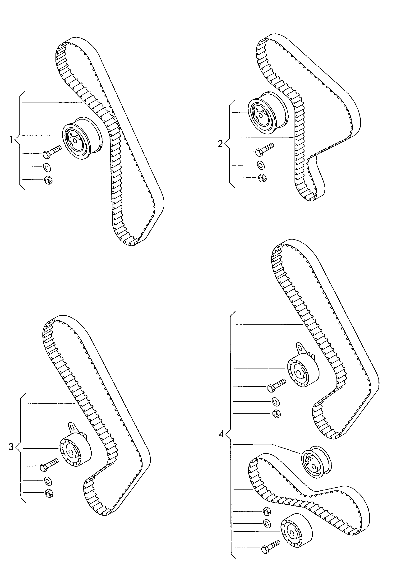 VW 074 198 119 Q - Timing Belt Set parts5.com