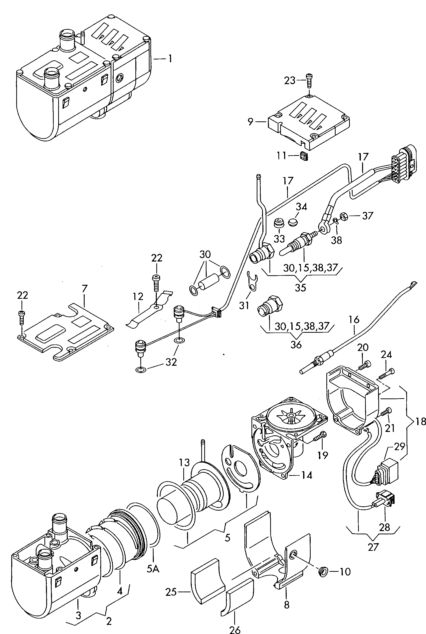 VAG 7D0 963 319 - Свеча накала, автономное отопление parts5.com