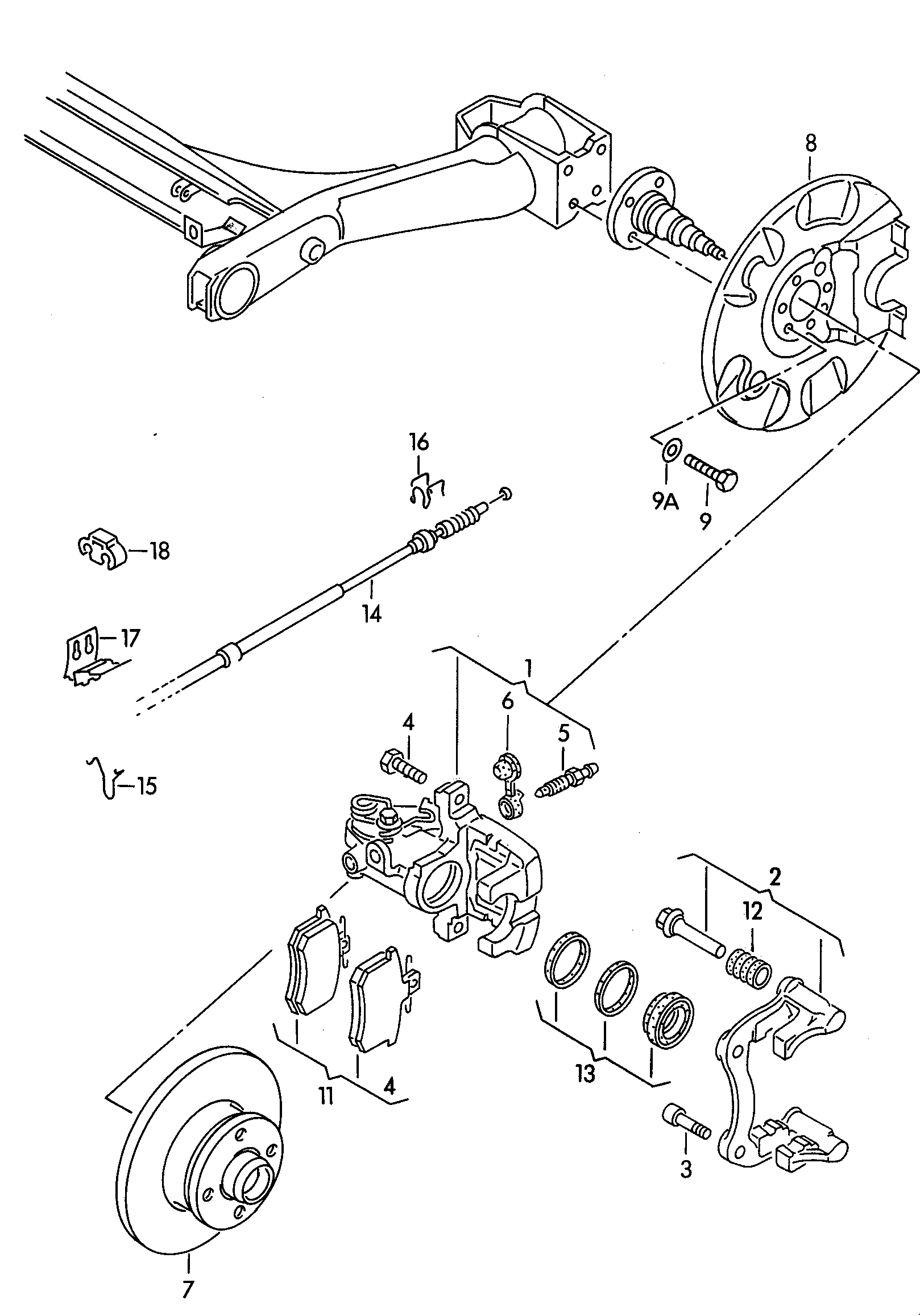 VW 1H0 698 451 F - Тормозные колодки, дисковые, комплект parts5.com