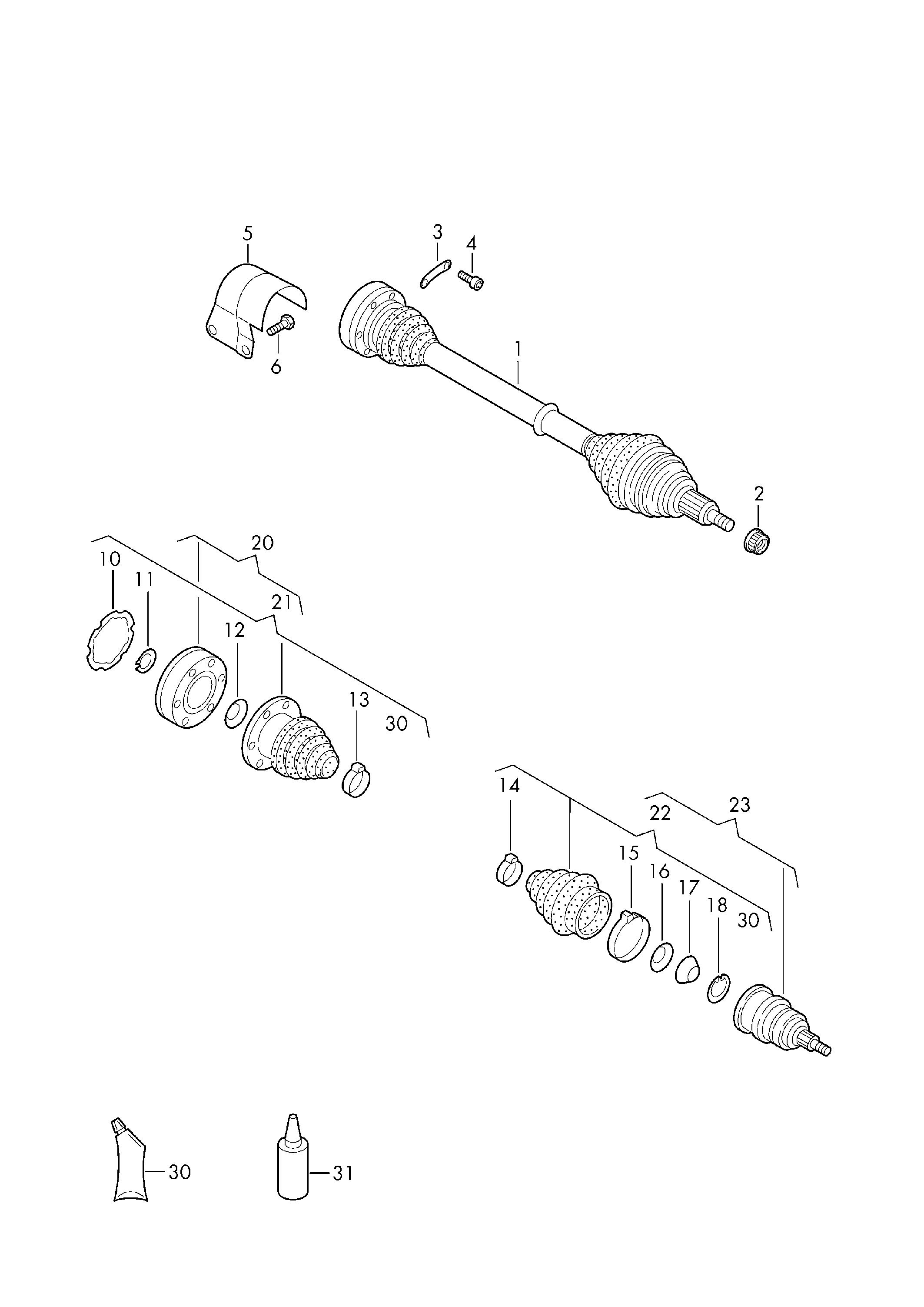 Seat 1H0 407 271 CX - Шарнирный комплект, ШРУС, приводной вал parts5.com