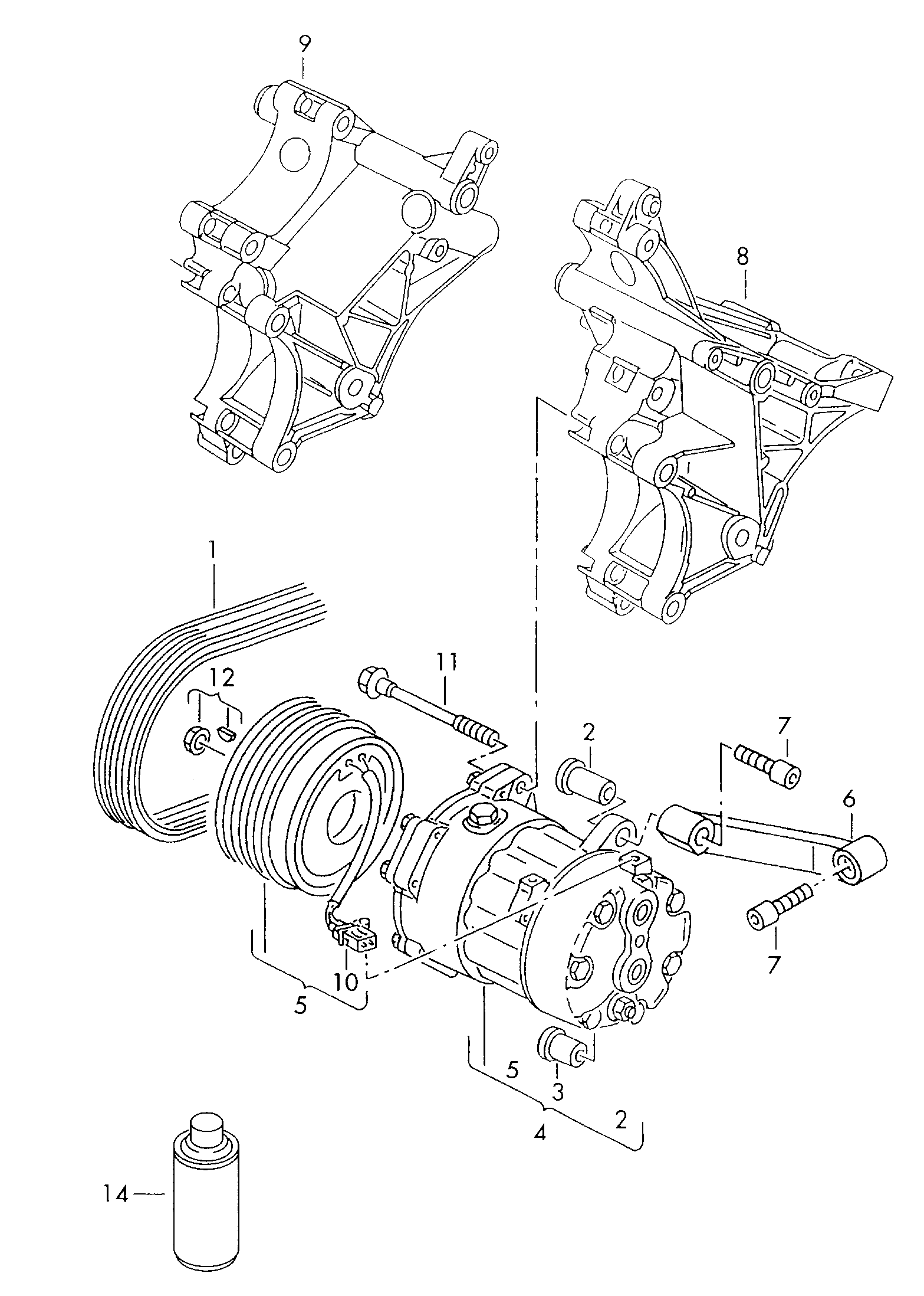 VAG 1H0820803D - Компрессор кондиционера parts5.com