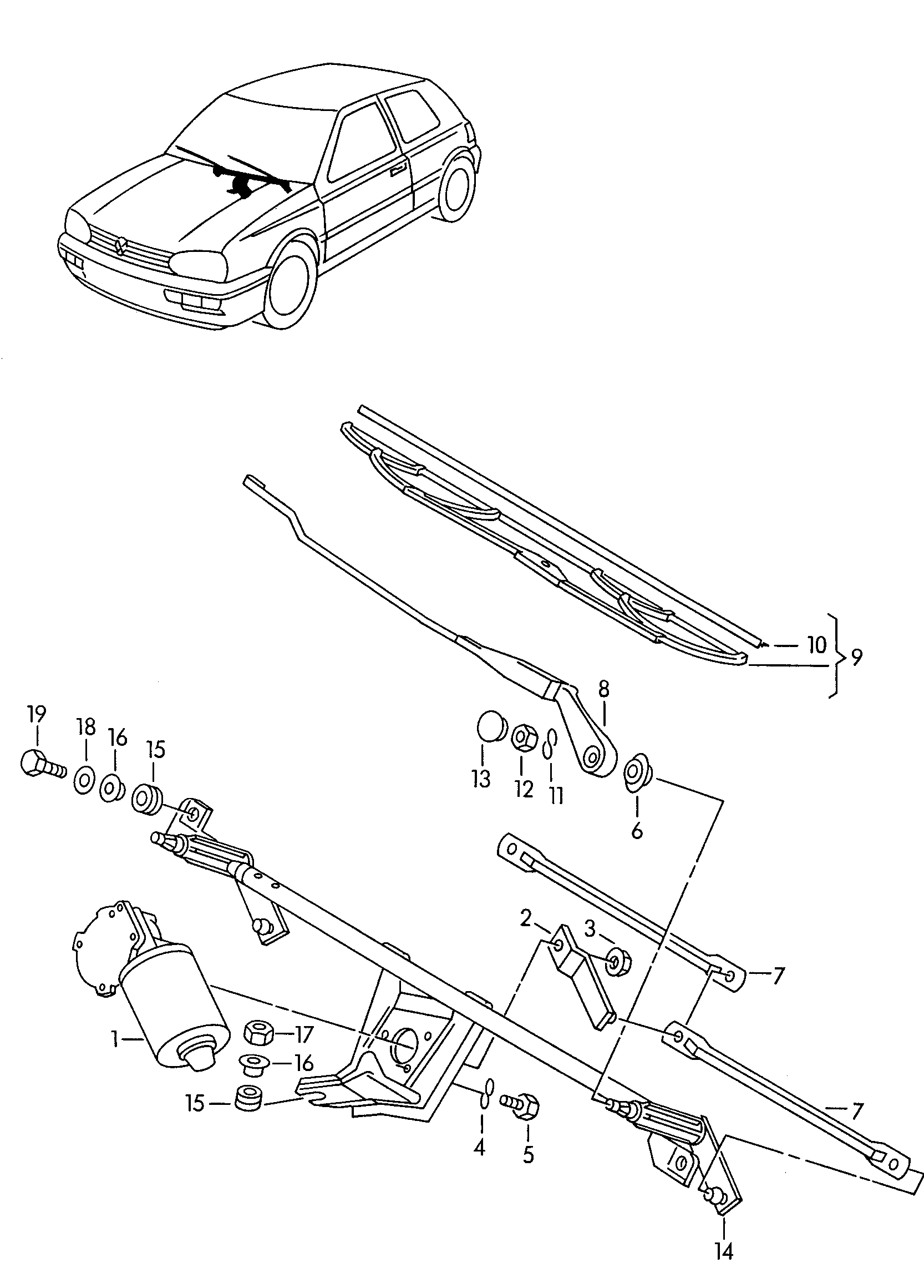 VAG 1H0 955 425 D - Wiper Blade parts5.com