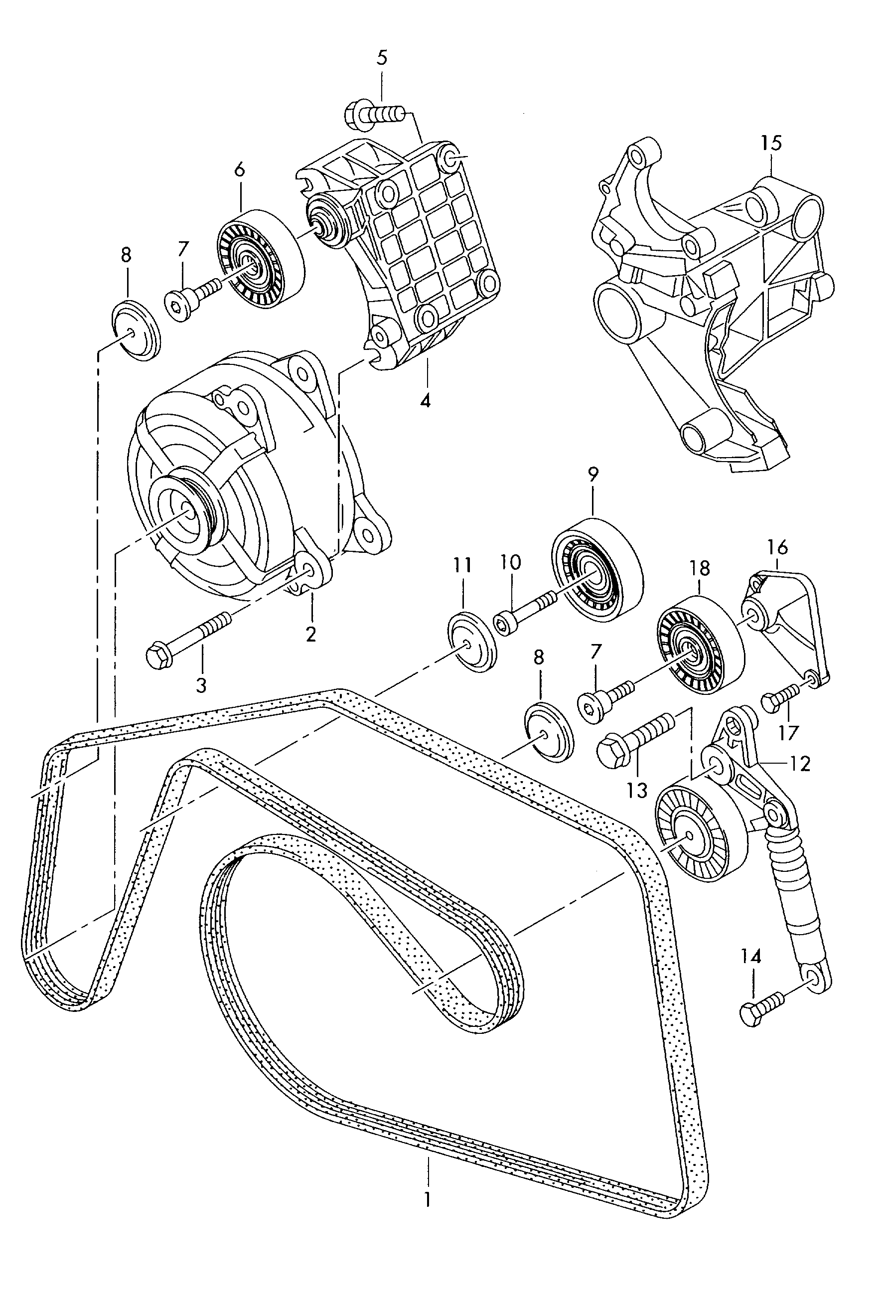 VAG 059903341G - Направляющий ролик, поликлиновый ремень parts5.com