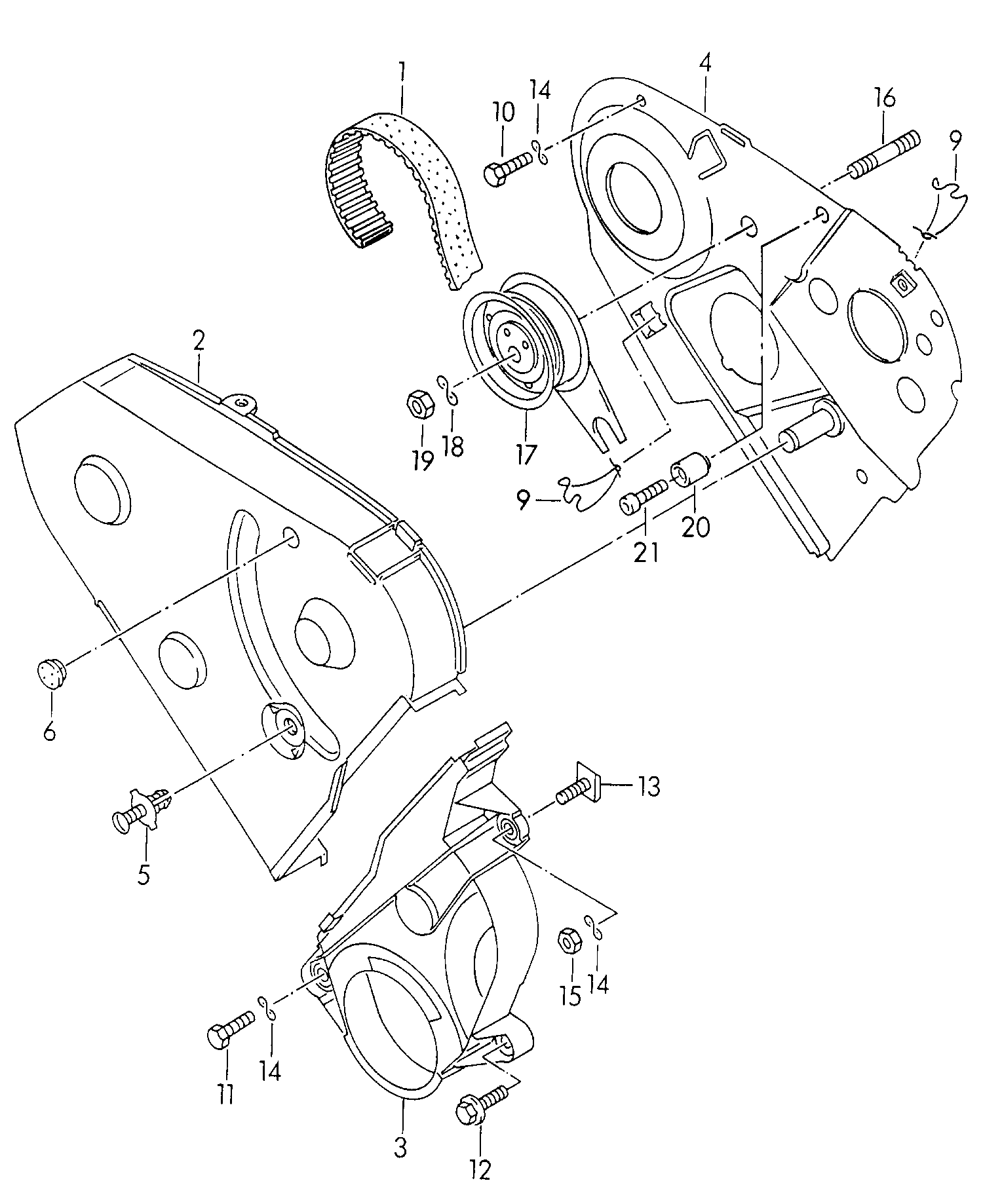 Skoda 028109119AA - Комплект ремня ГРМ parts5.com