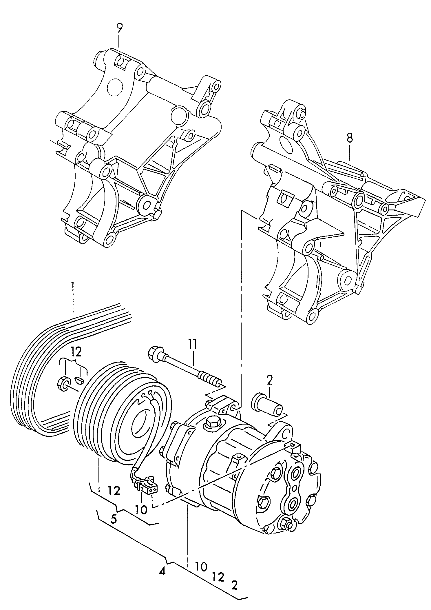 VAG 7M0820803P - Компрессор кондиционера parts5.com