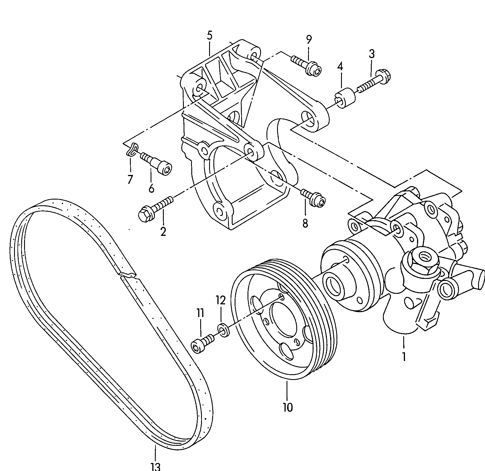 Seat 7M0 145 157 MX - Гидравлический насос, рулевое управление, ГУР parts5.com