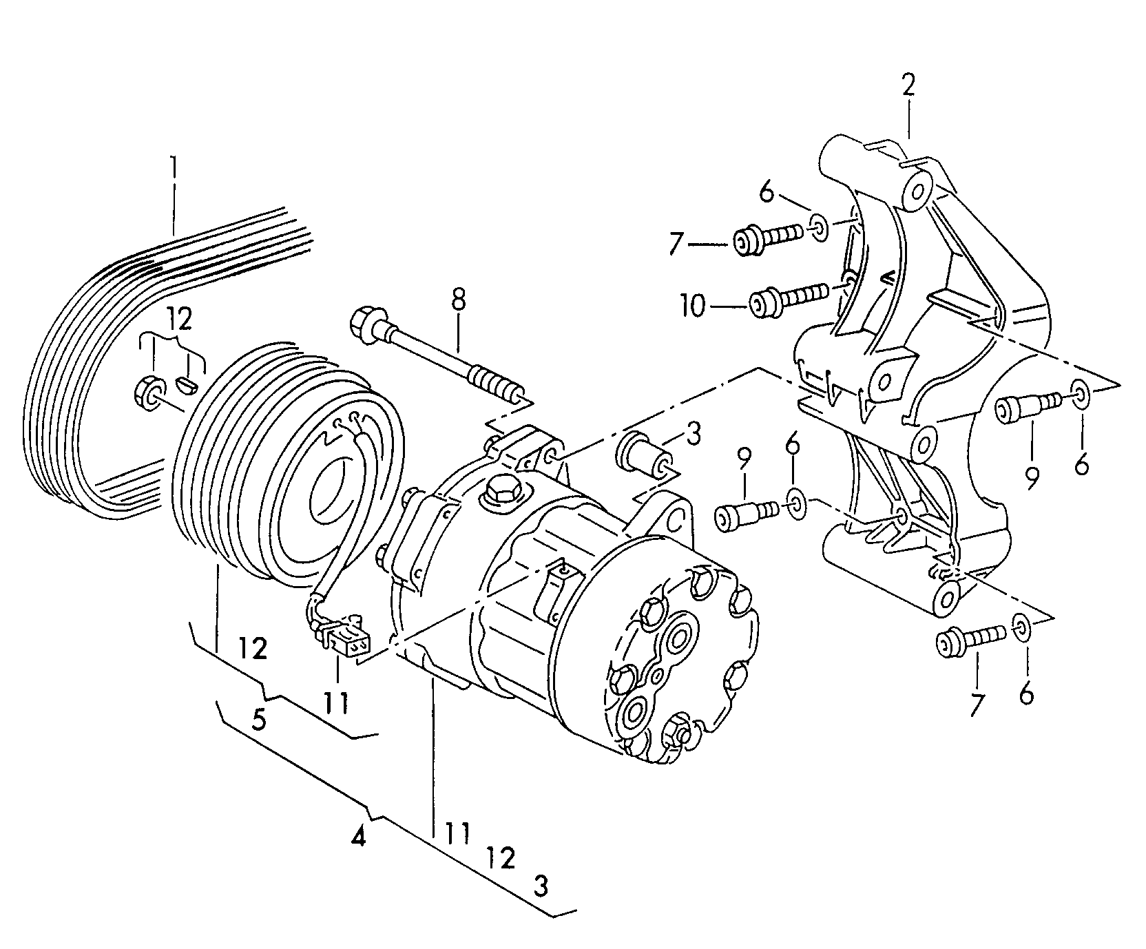 VW 7M0820803N - Compressor, air conditioning parts5.com