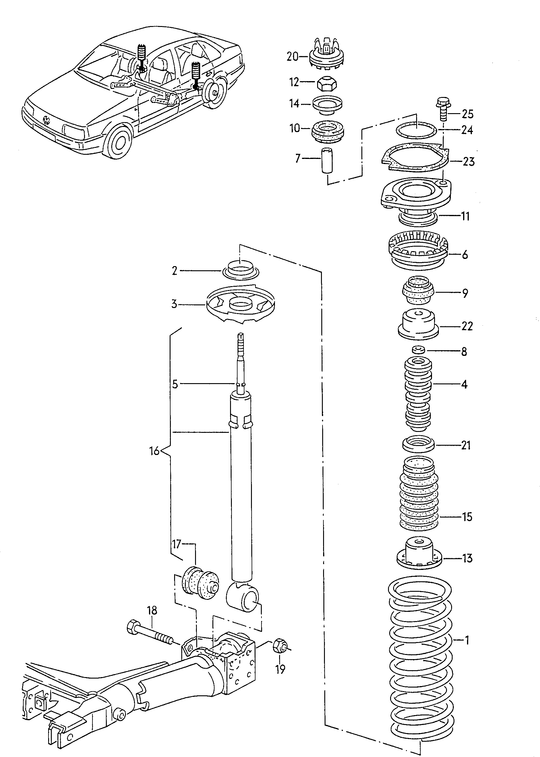 VAG 357 513 425 - Пылезащитный комплект, амортизатор parts5.com