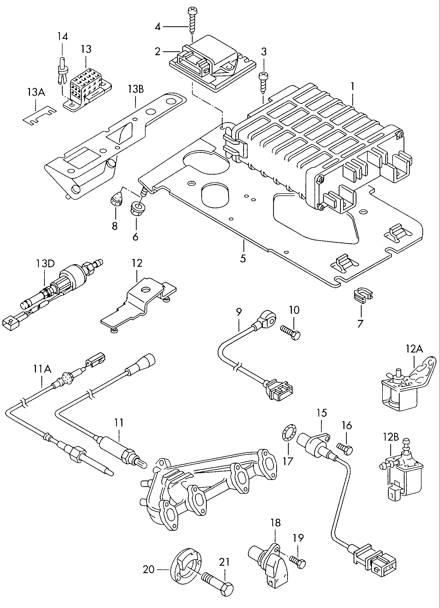 VAG 191911261A - Блок управления, реле, система накаливания parts5.com