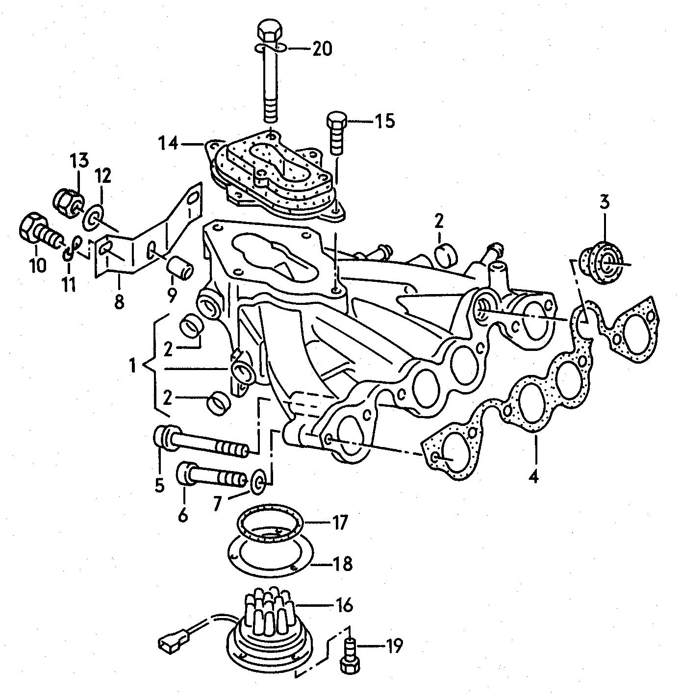 VAG 037 129 761 - Фланец, карбюратор parts5.com