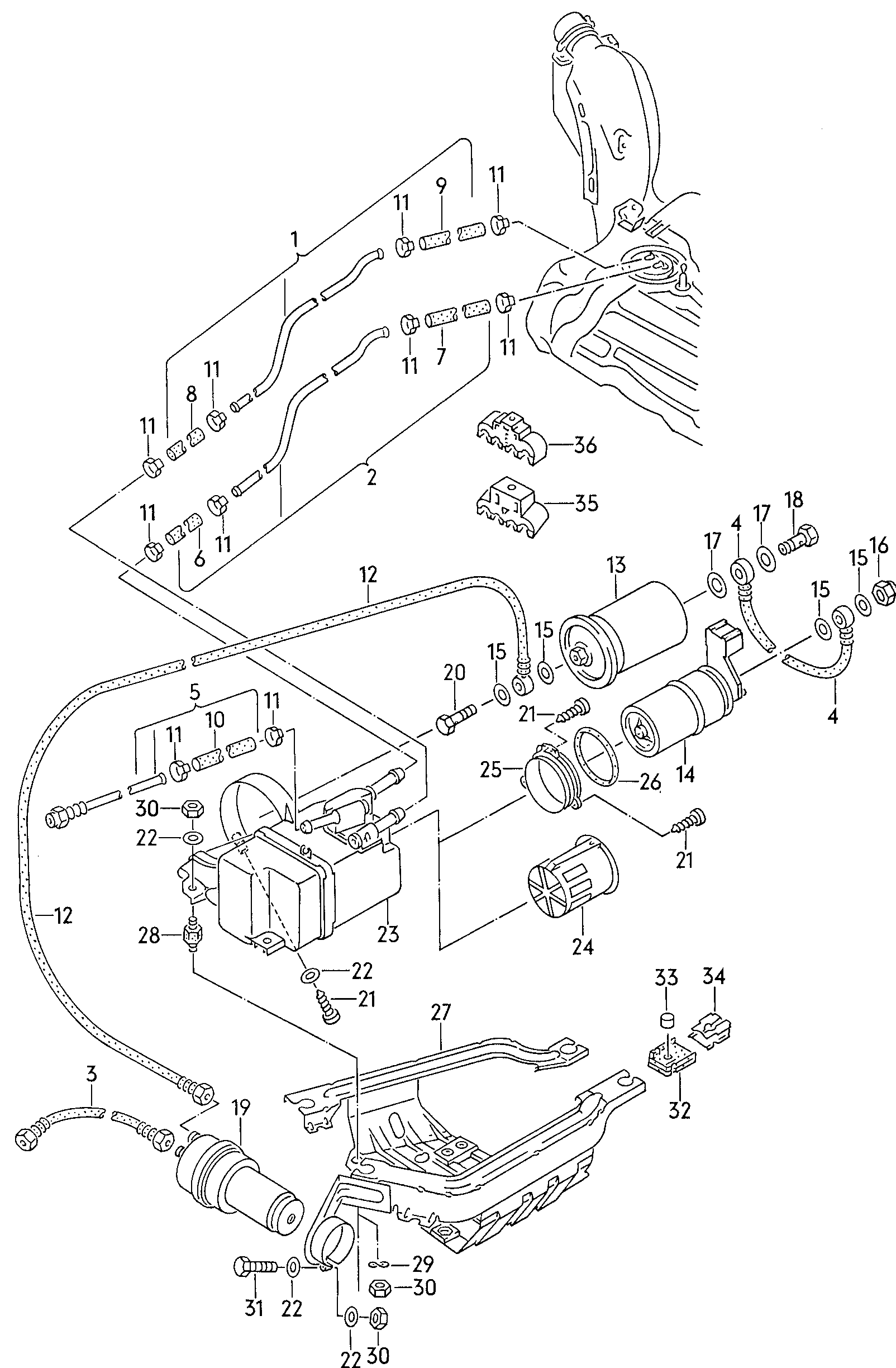 VAG 811 133 511 D - Топливный фильтр parts5.com