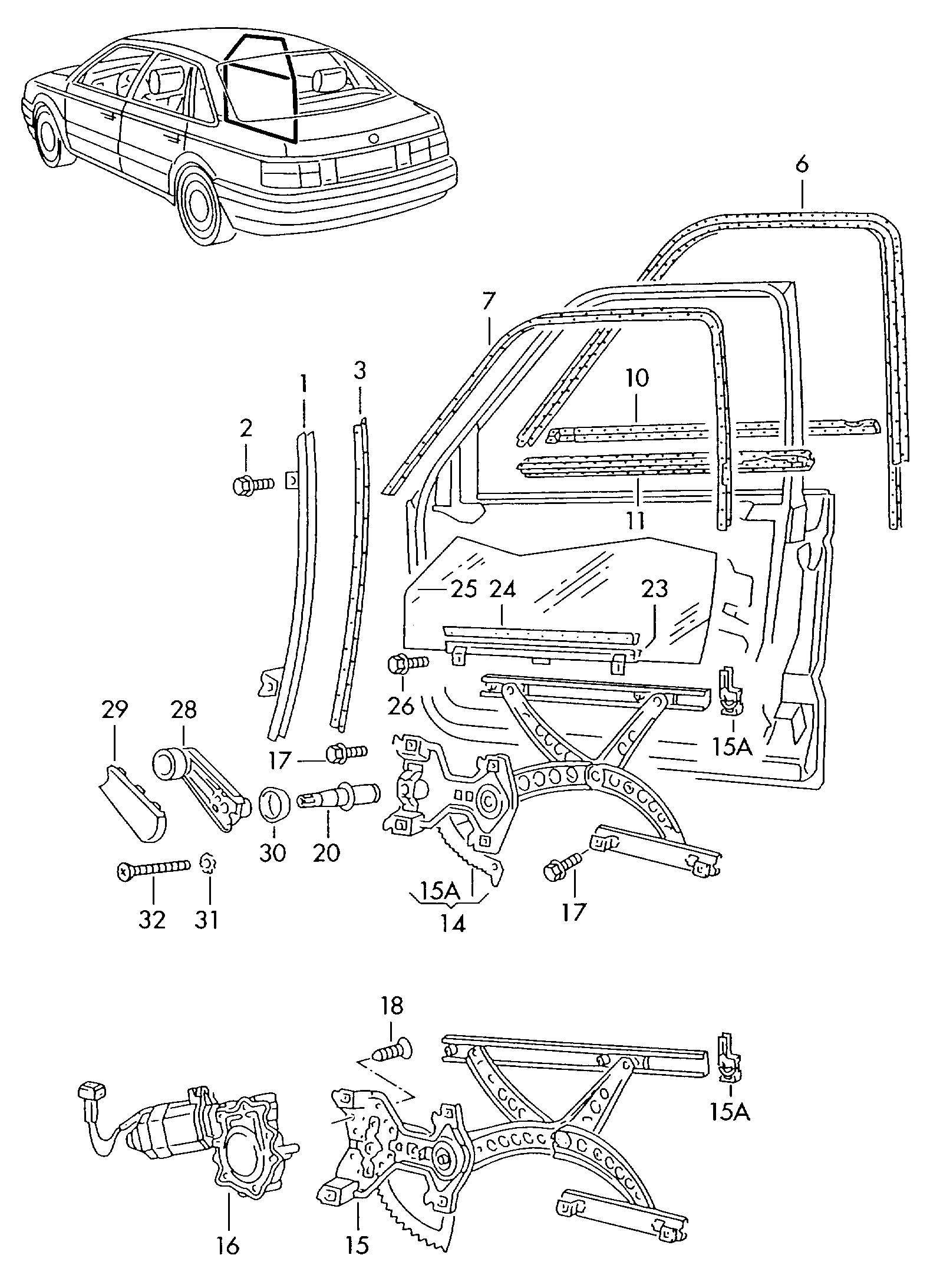 VAG 3A0 837 461 - Стеклоподъемник parts5.com