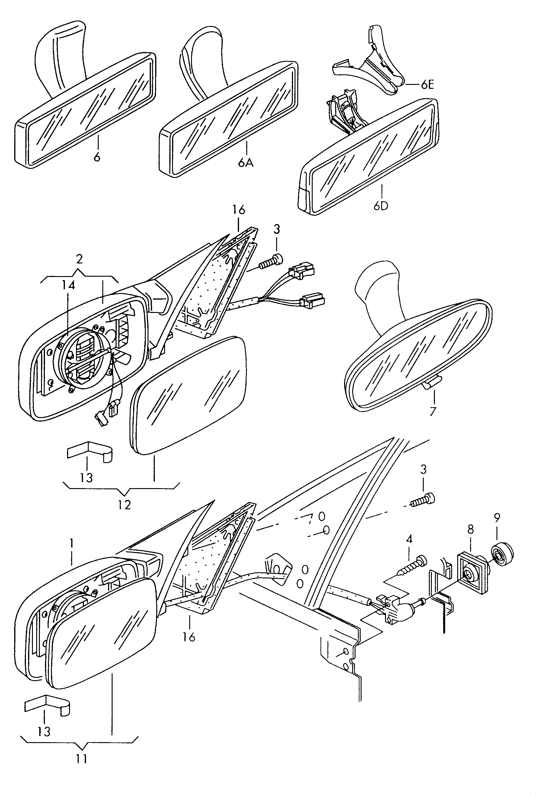 VAG 357857507D - Наружное зеркало parts5.com