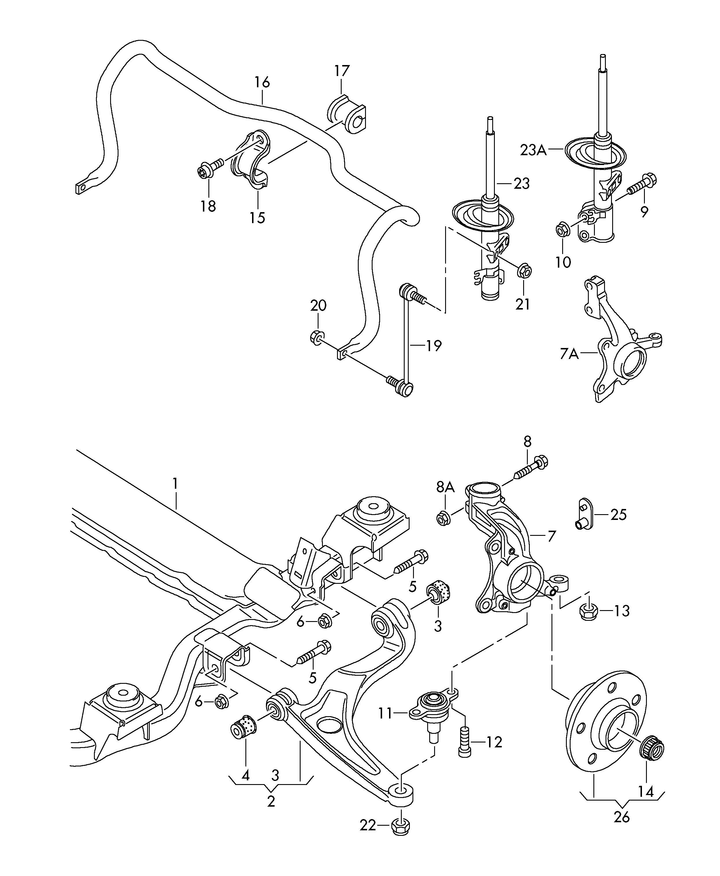 VW 7H0 411 313 - Втулка, стабилизатор parts5.com