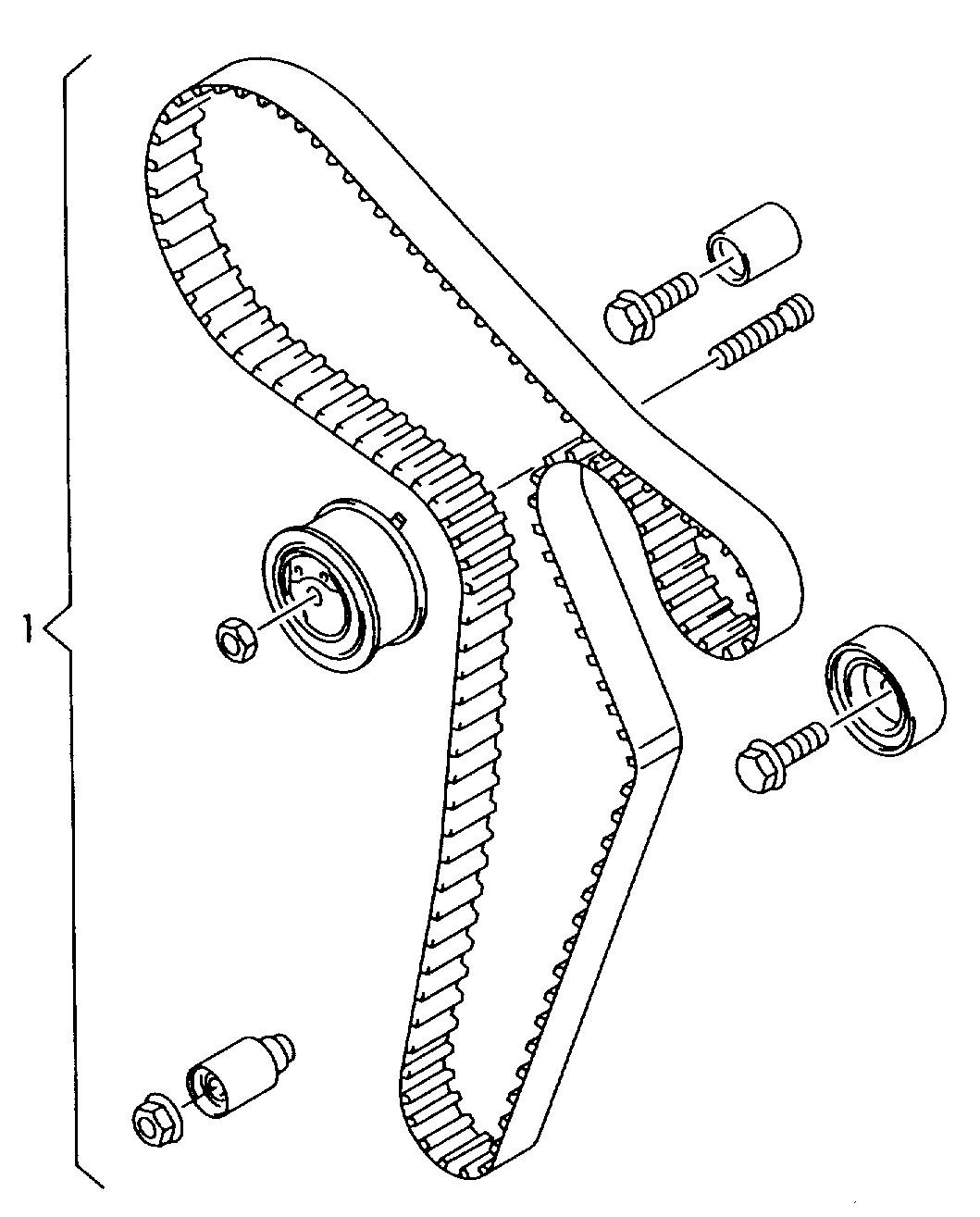 AUDI 03L 198 119 C - Комплект ремня ГРМ parts5.com