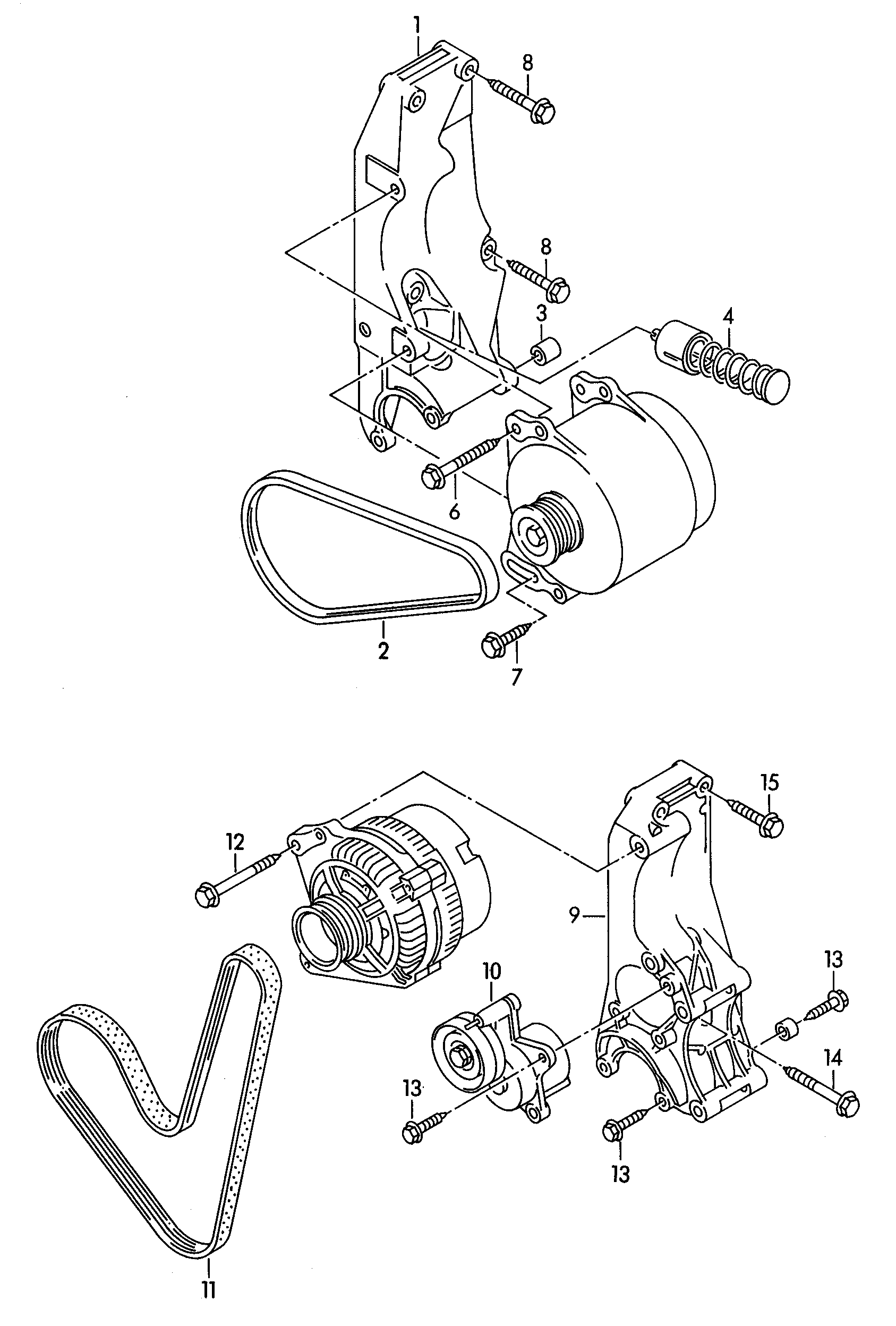 VAG 030 145 933 - Correa trapecial poli V parts5.com