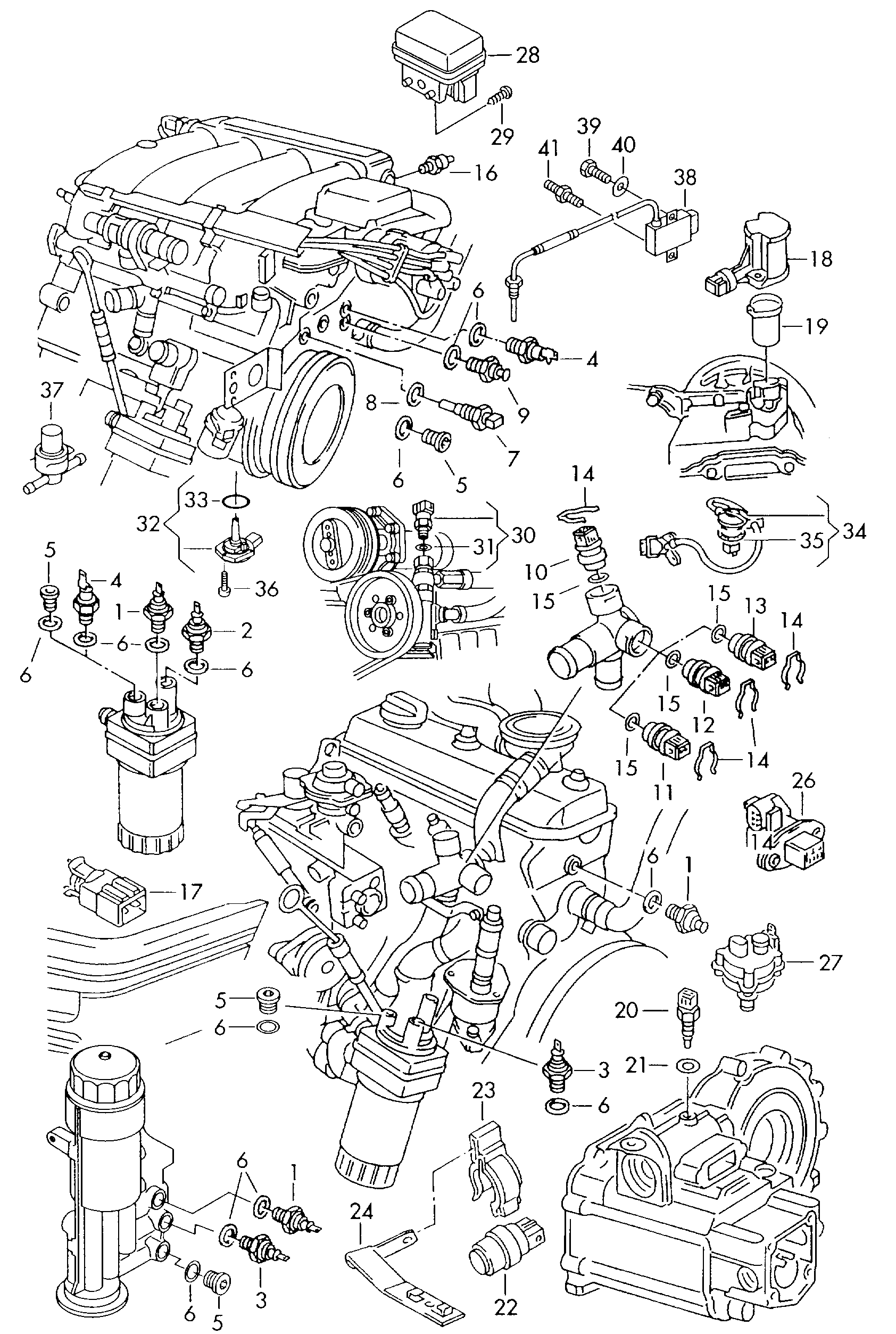 VW N 010 239 11 - Ремонтный комплект, рычаг натяжки поликлинового ремня parts5.com