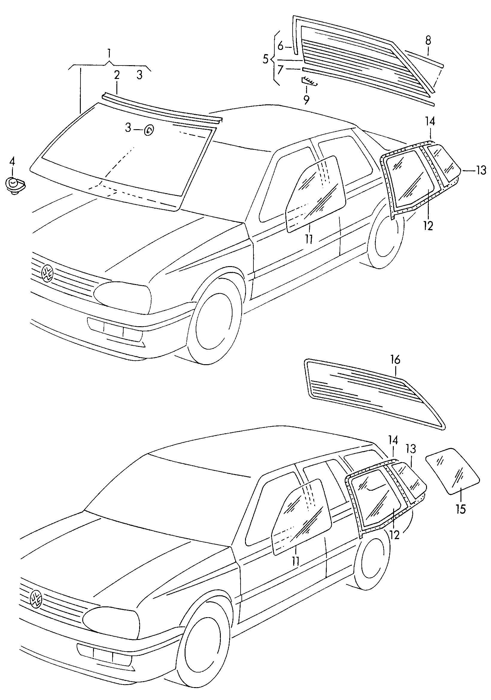 VW 1H0845125 - Пружинный зажим, монтаж стекол parts5.com