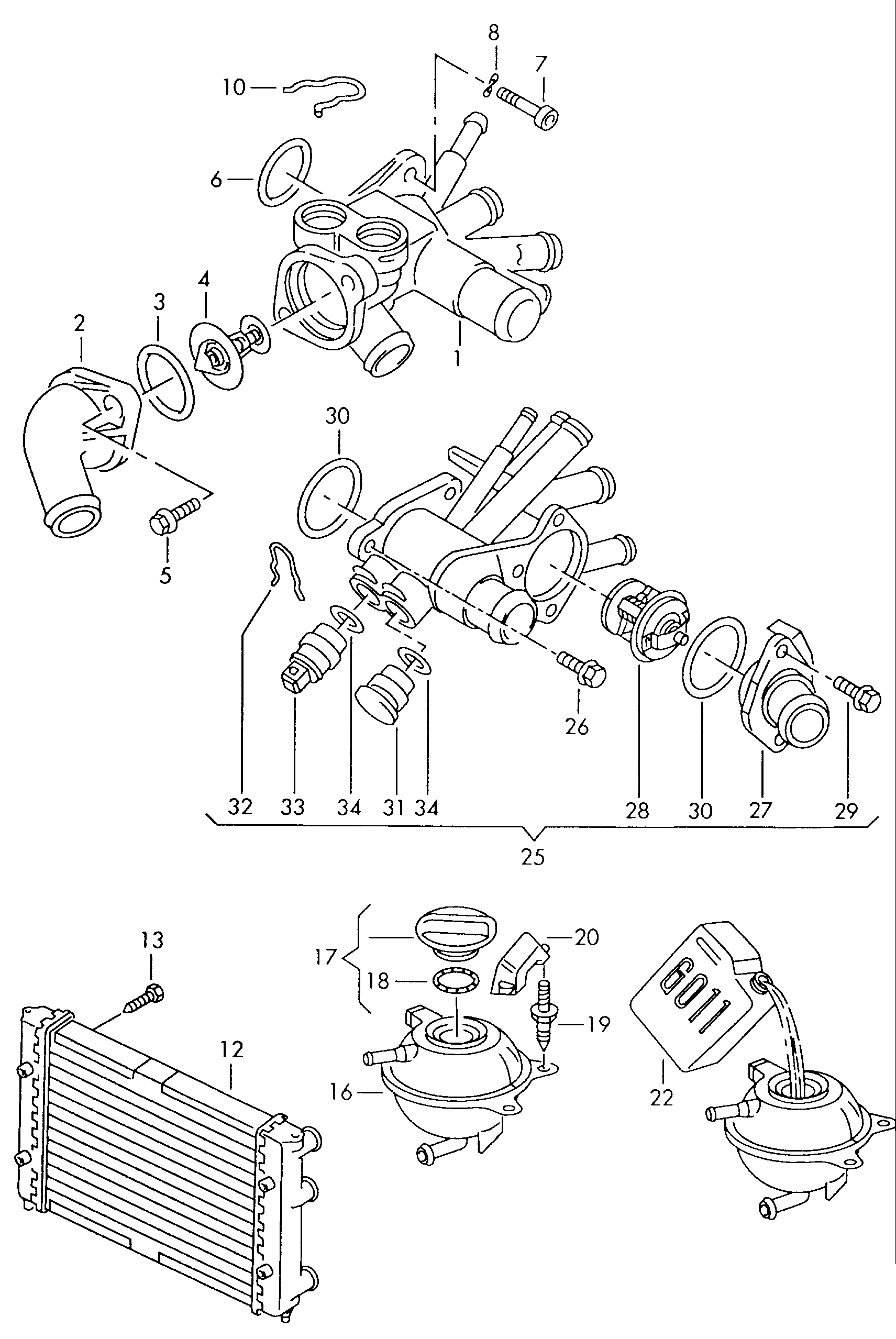 AUDI 030 121 113 - Термостат, охлаждающая жидкость parts5.com