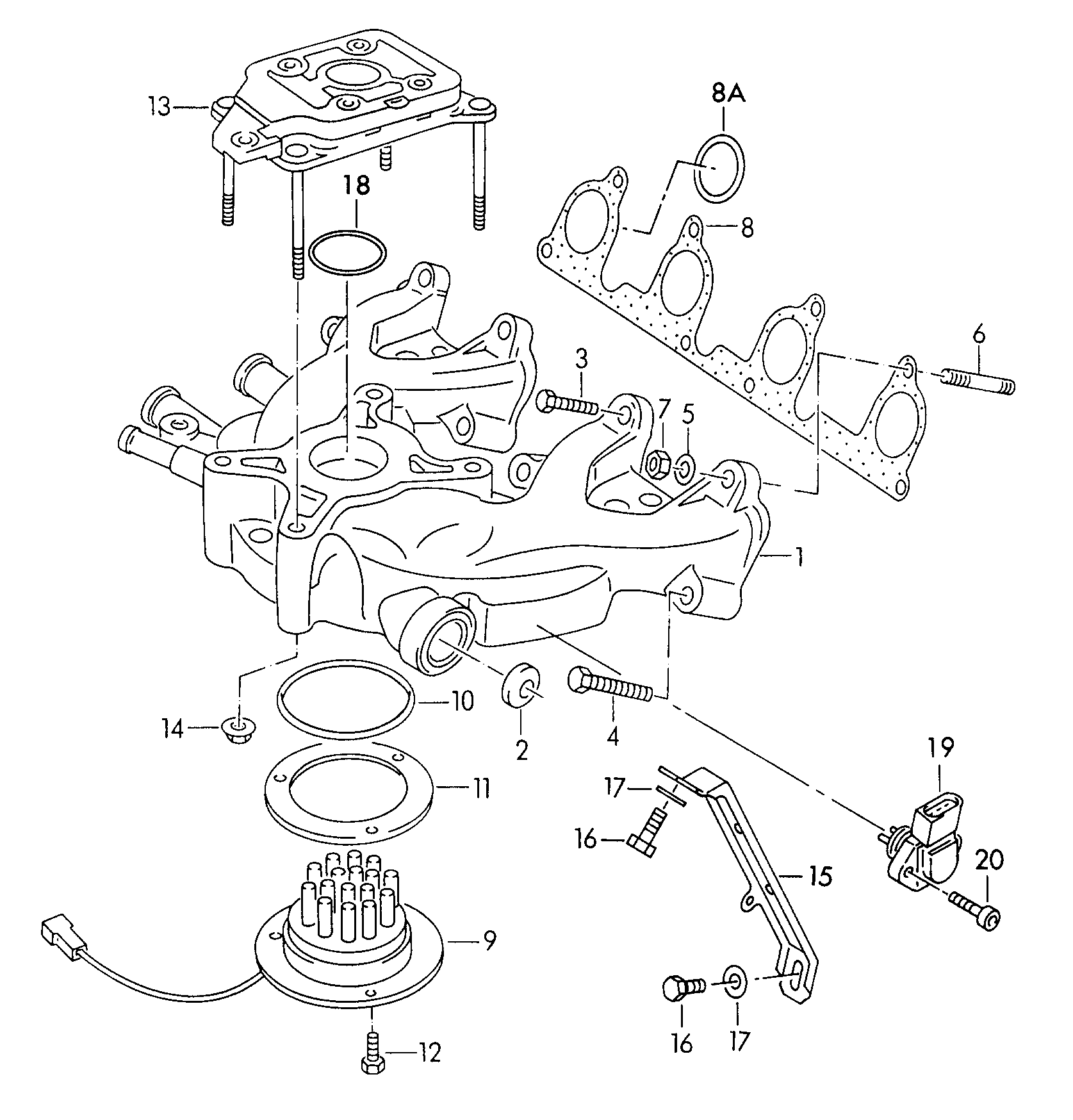 VW 030 129 765 G - Фланец, центральный впрыск parts5.com