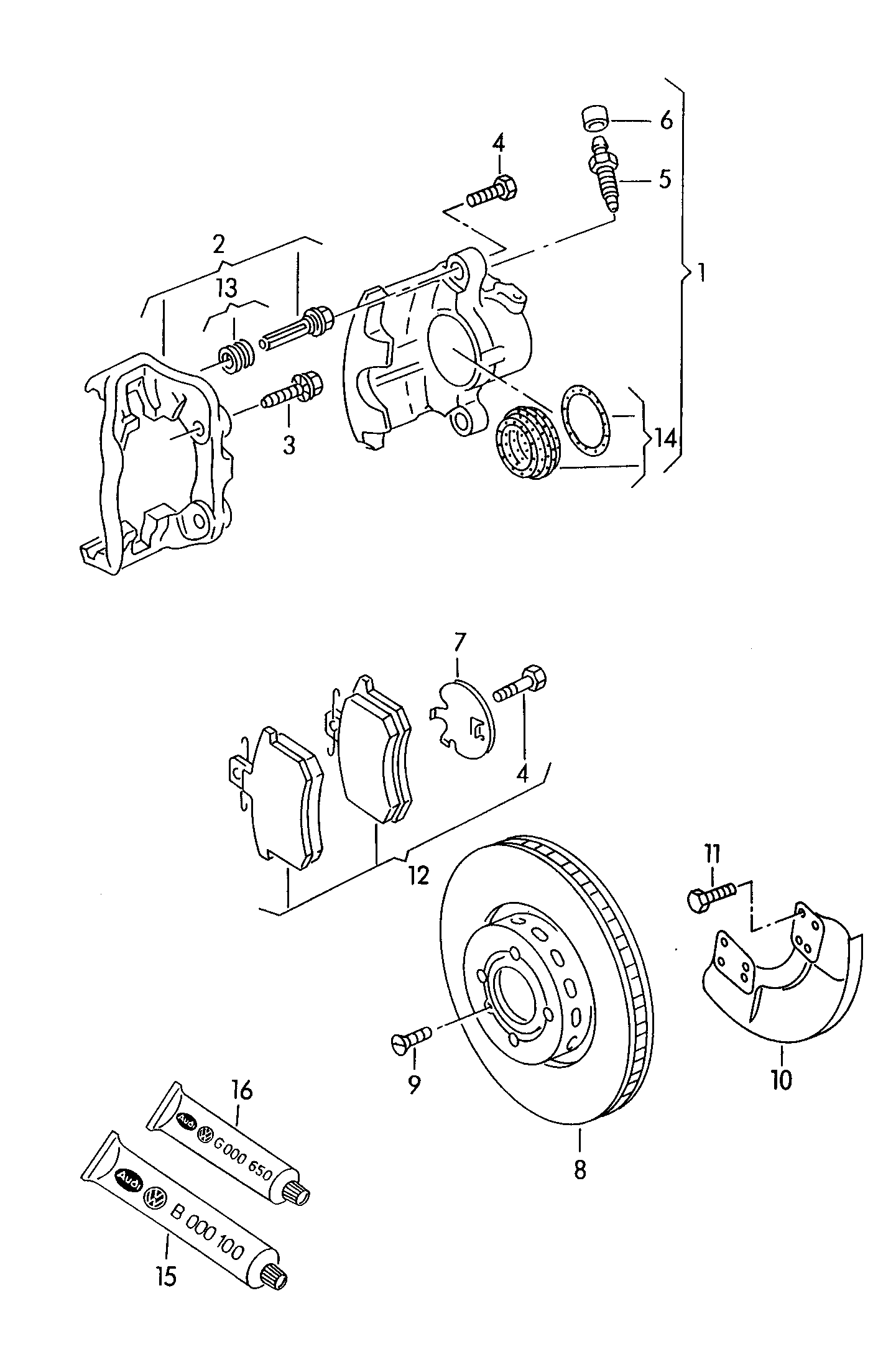 AUDI 357698151A - Тормозные колодки, дисковые, комплект parts5.com