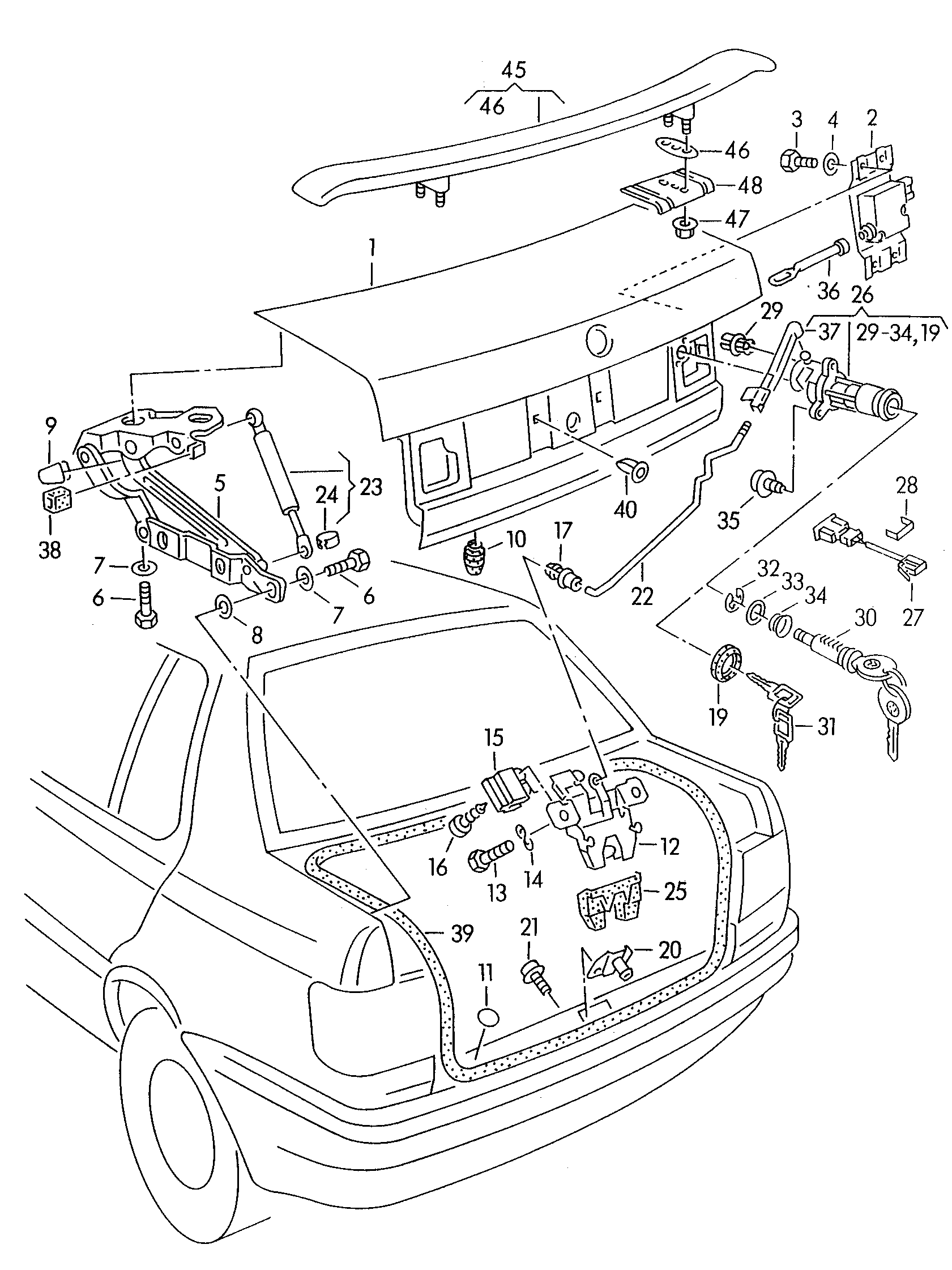 VW 1H5 827 550 B - Газовая пружина, упор parts5.com