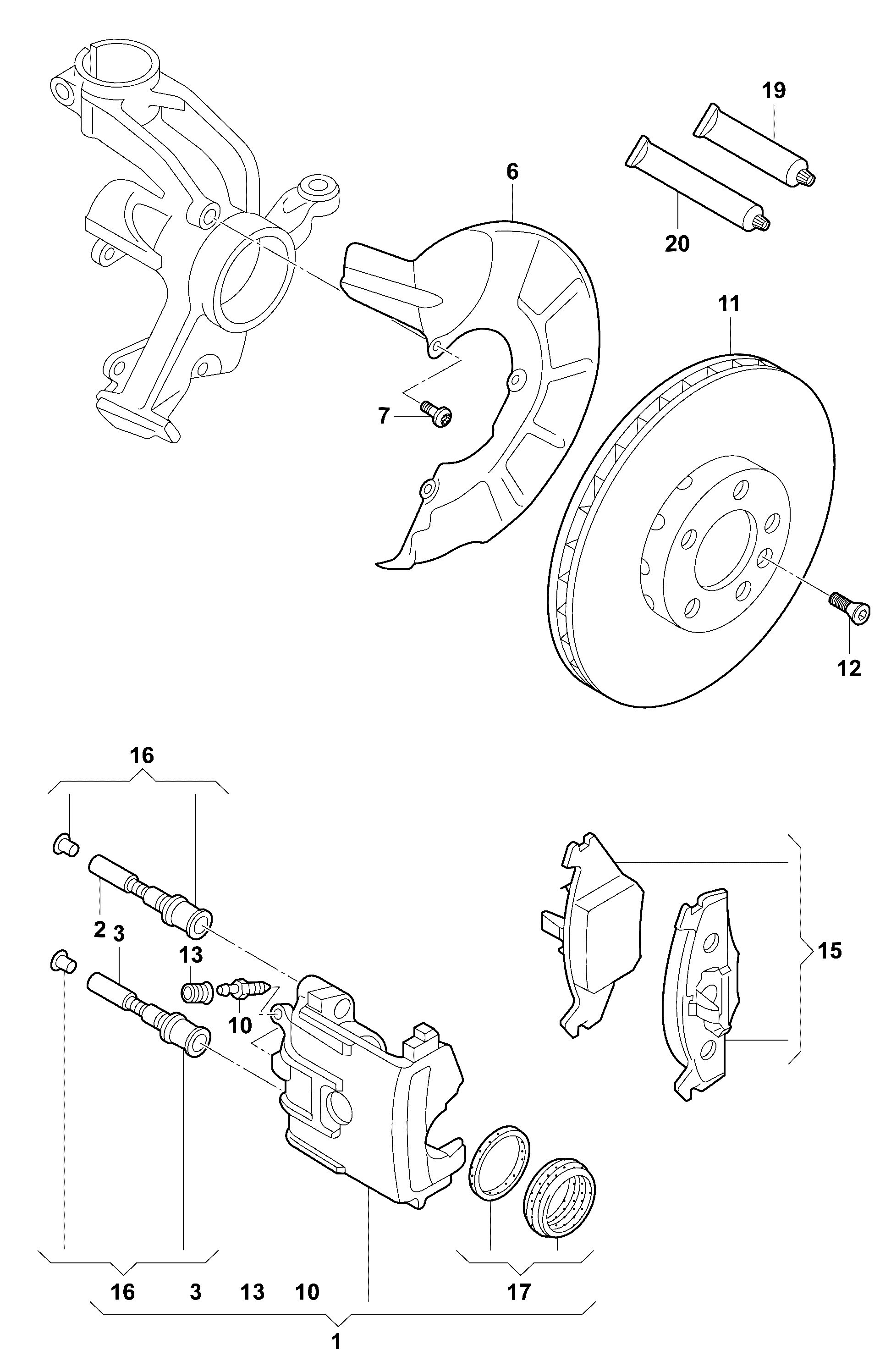 Porsche 6R0 698 151A - Тормозные колодки, дисковые, комплект parts5.com