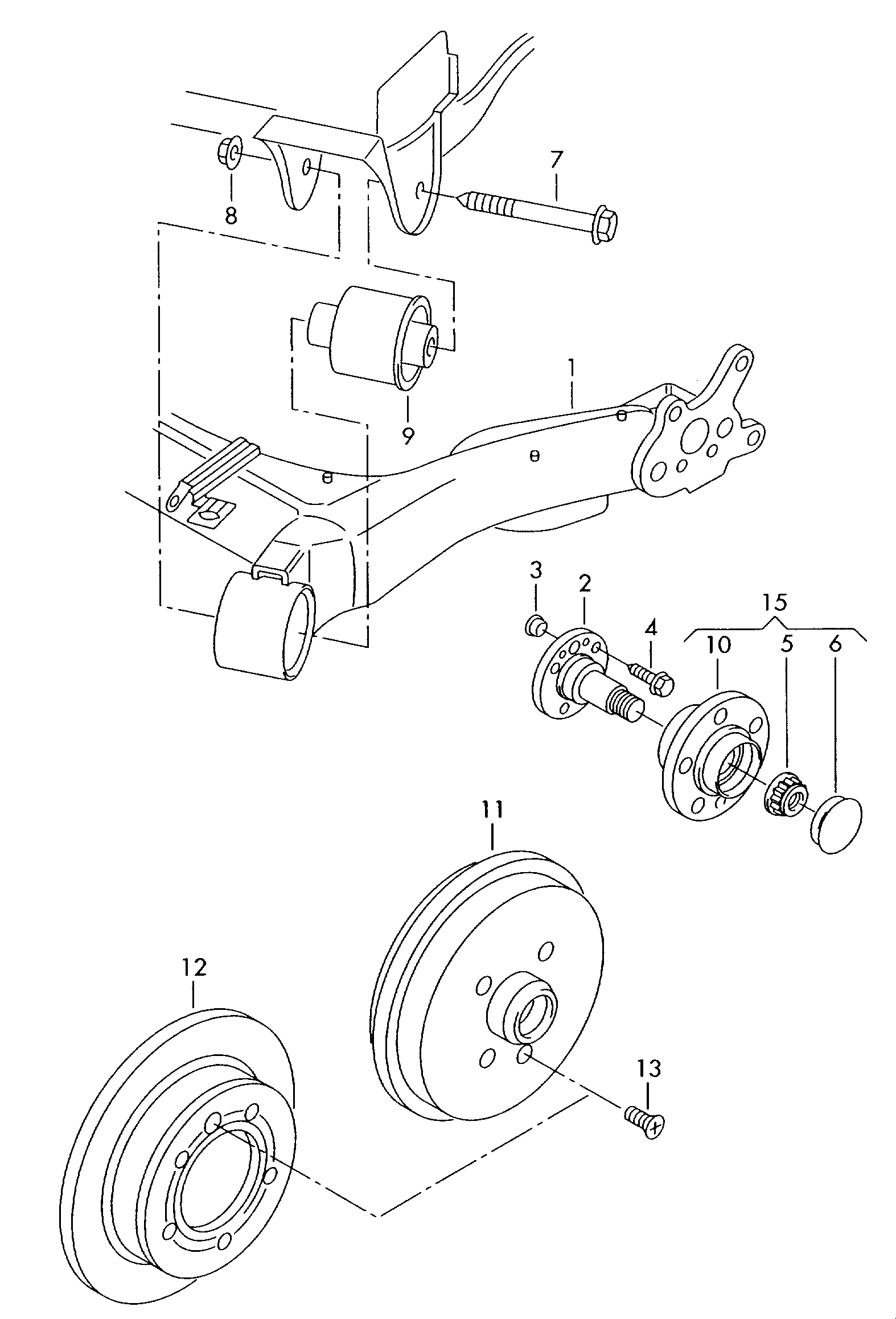 VW (FAW) 6Q0 598 611 - Ступица колеса, поворотный кулак parts5.com