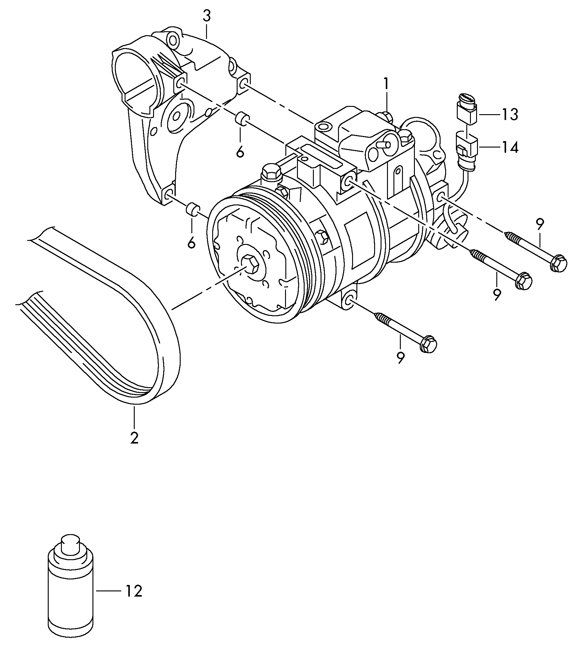 AUDI 6Q0 820 808 F - Compresor, aire acondicionado parts5.com