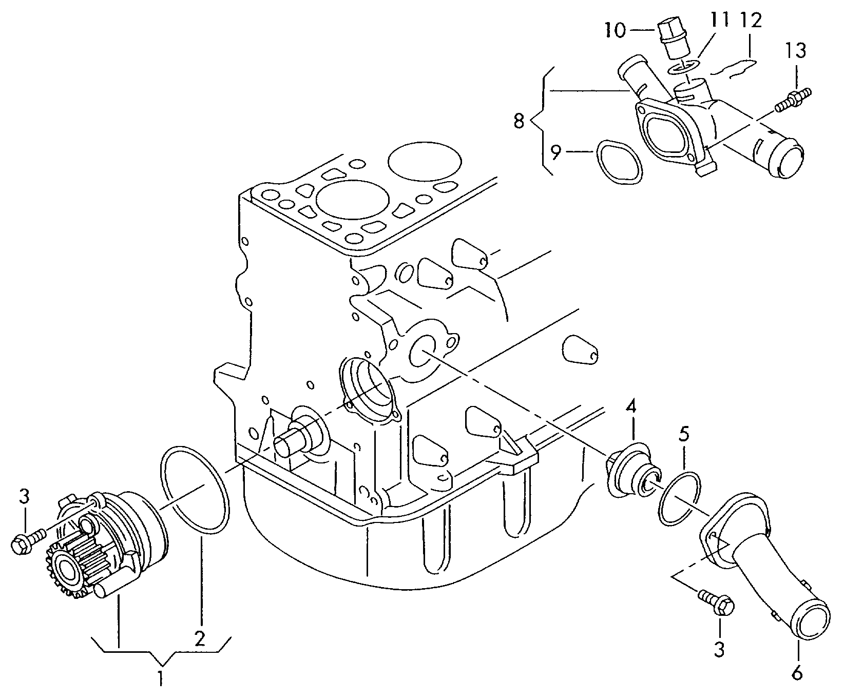 AUDI 038 121 121D - Фланец охлаждающей жидкости parts5.com