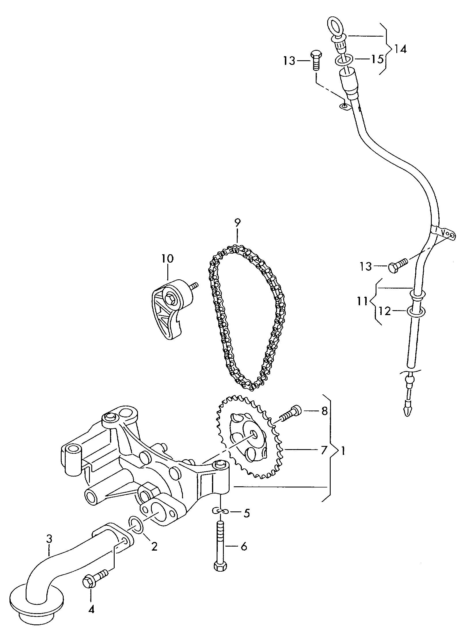 VW 038 115 230 - Цепь, привод маслонасоса parts5.com