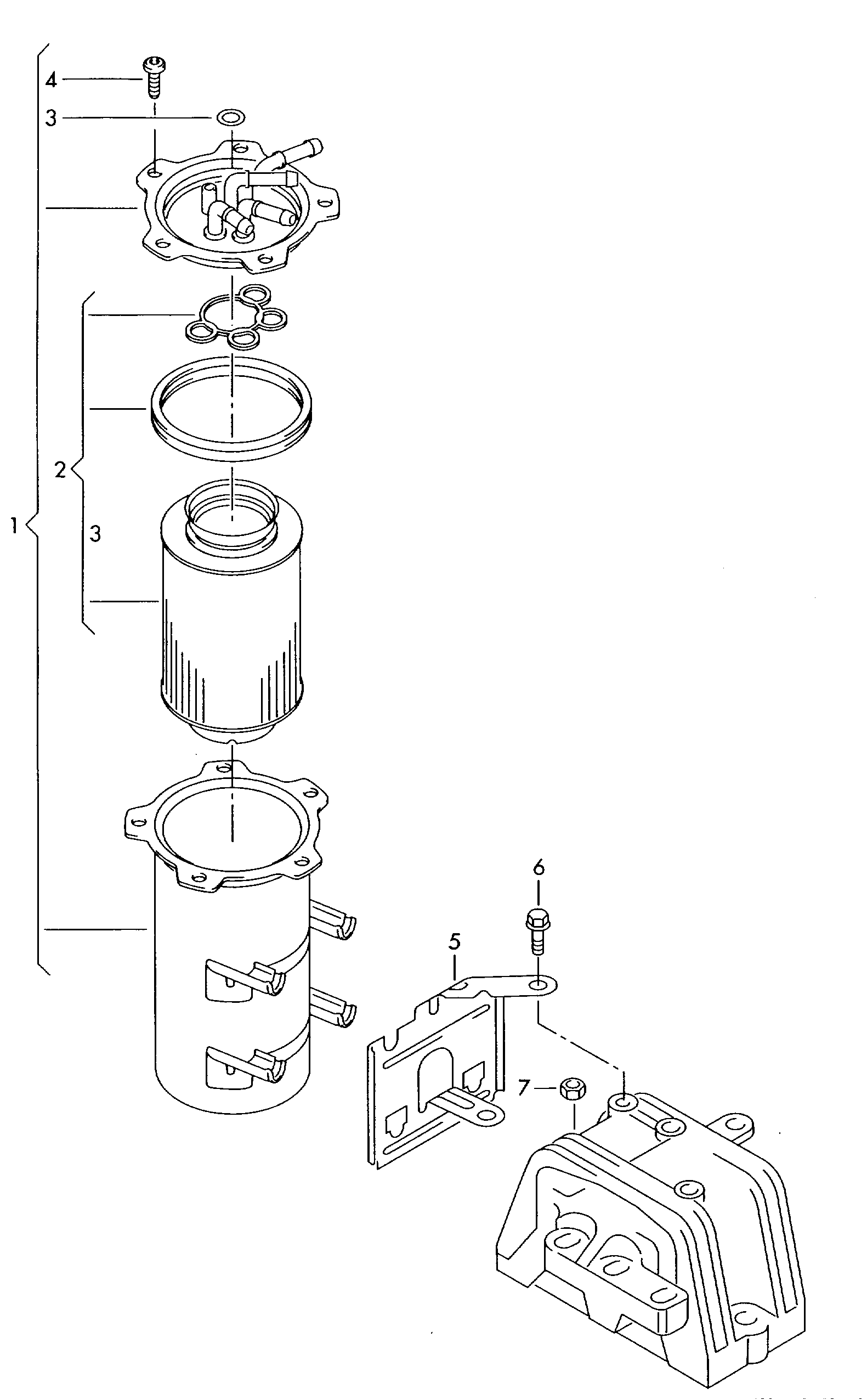 AUDI 1K0127400K - Топливный фильтр parts5.com