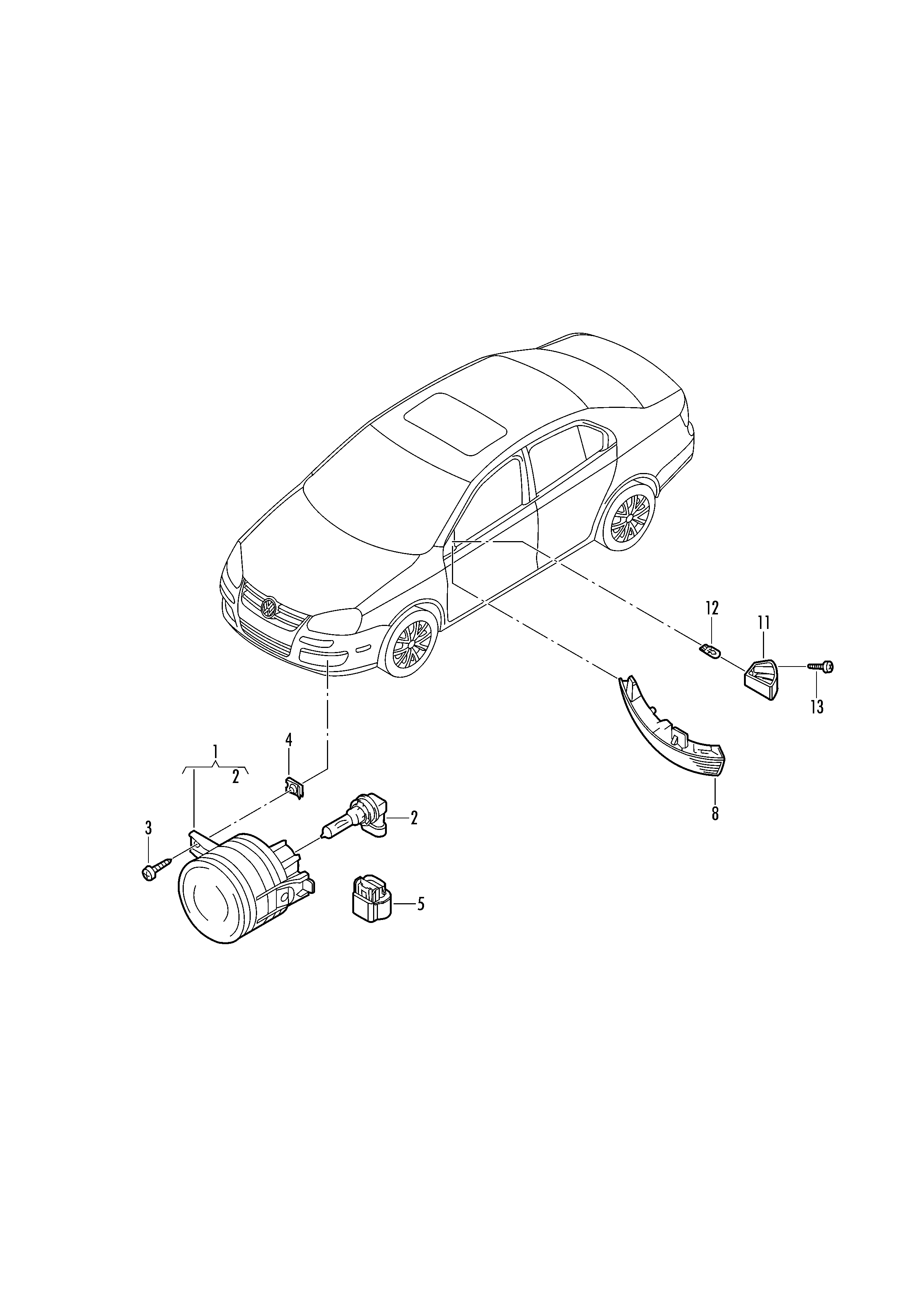 VW 1T0941699H - Противотуманная фара parts5.com