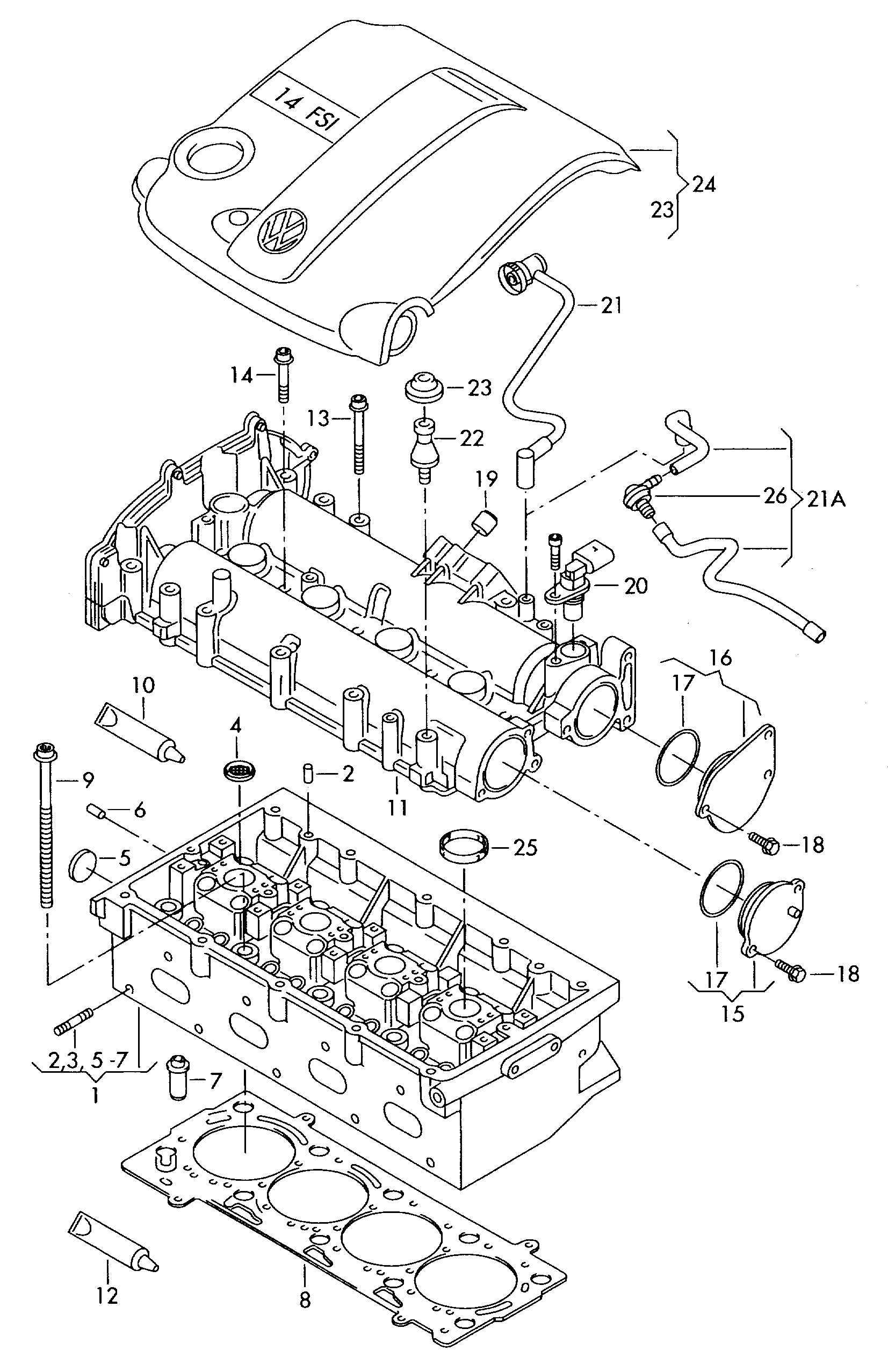 Seat D 154 103 A1 - Прокладка, крышка головки цилиндра parts5.com