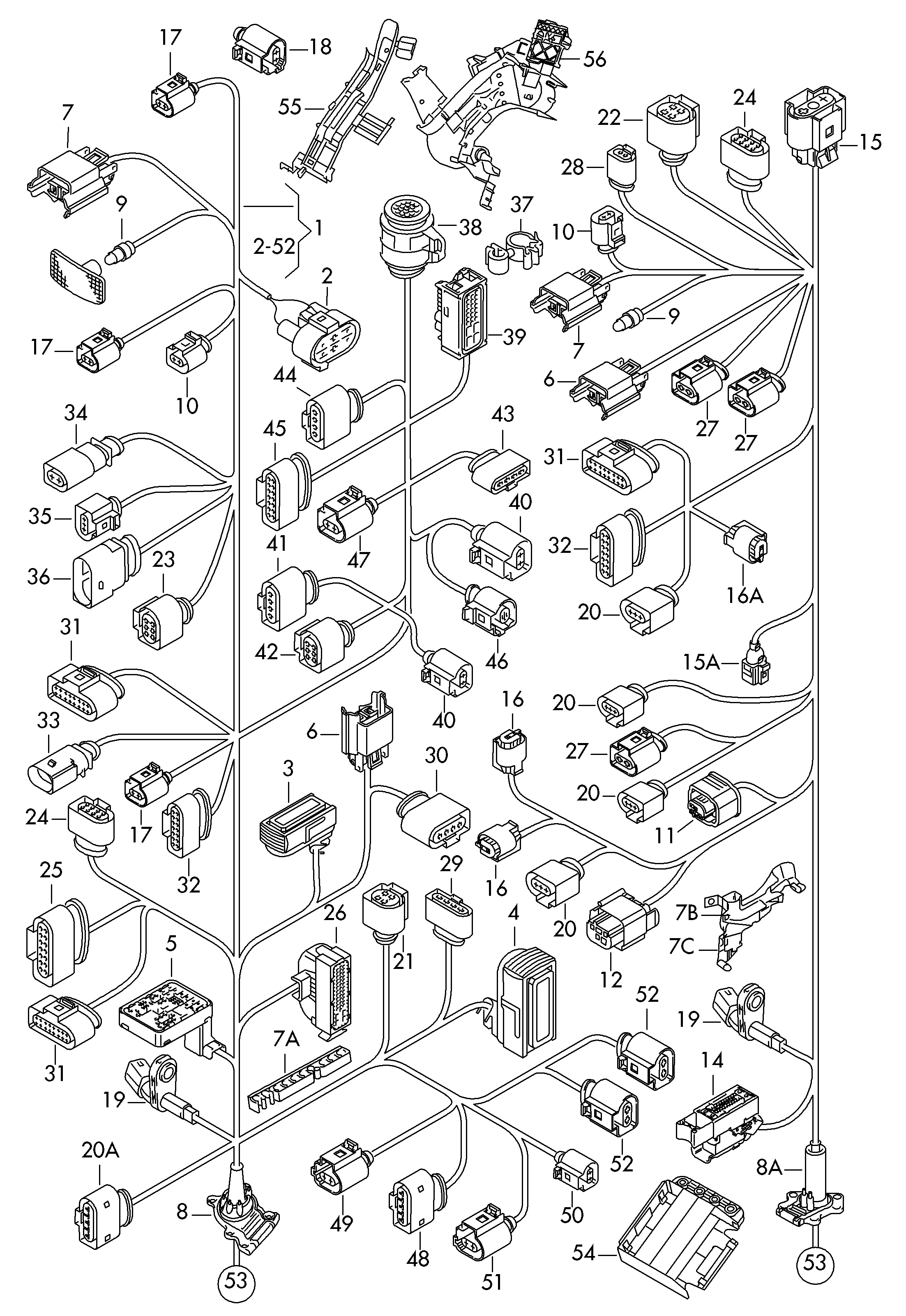 VW 6X0 973 802 A - Ремонтный комплект кабеля, центральное электрооборудование parts5.com