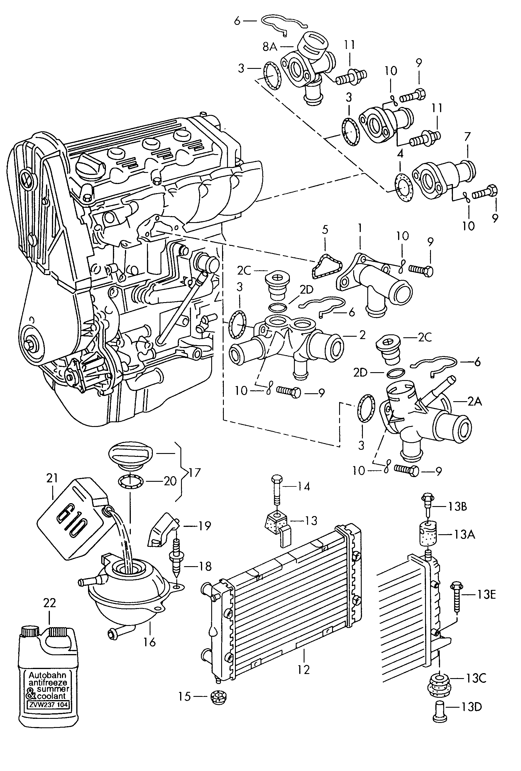 Hyundai 026121144E - Фланец охлаждающей жидкости parts5.com