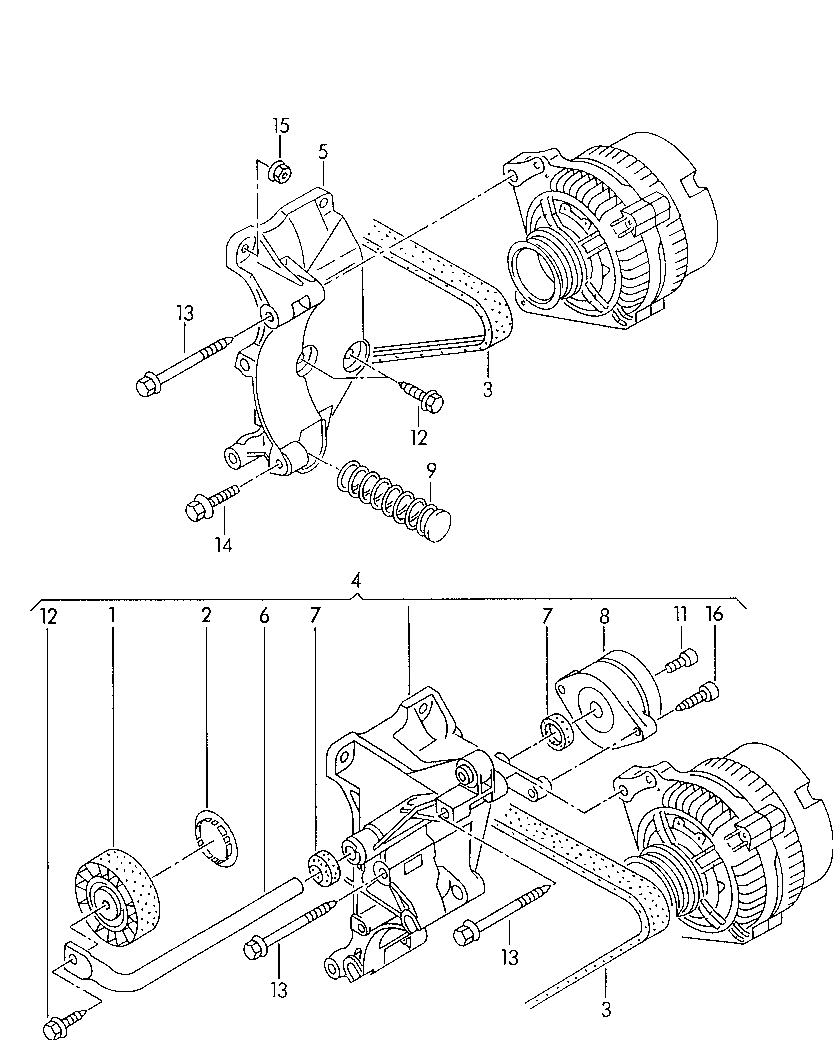 VW 028 903 308 G - Натяжитель, поликлиновый ремень parts5.com